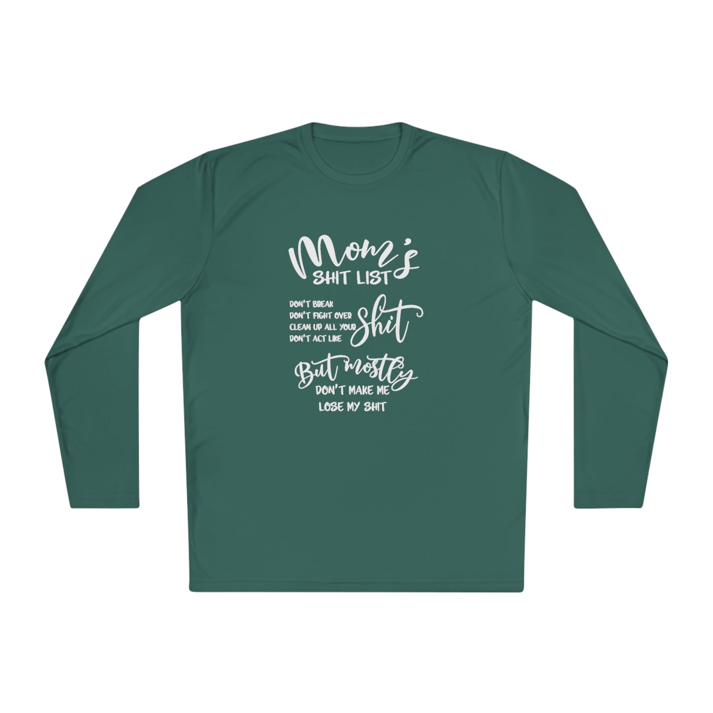 Moms shit list - Unisex Lightweight Long Sleeve Tee