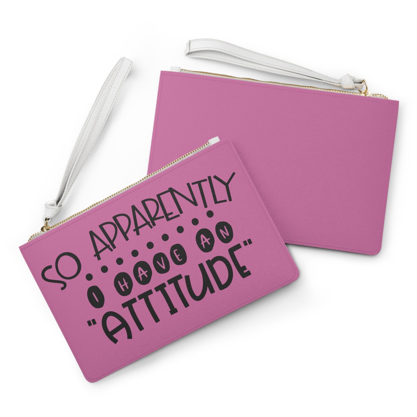 So apparently I have an attitude - purple- Clutch Bag