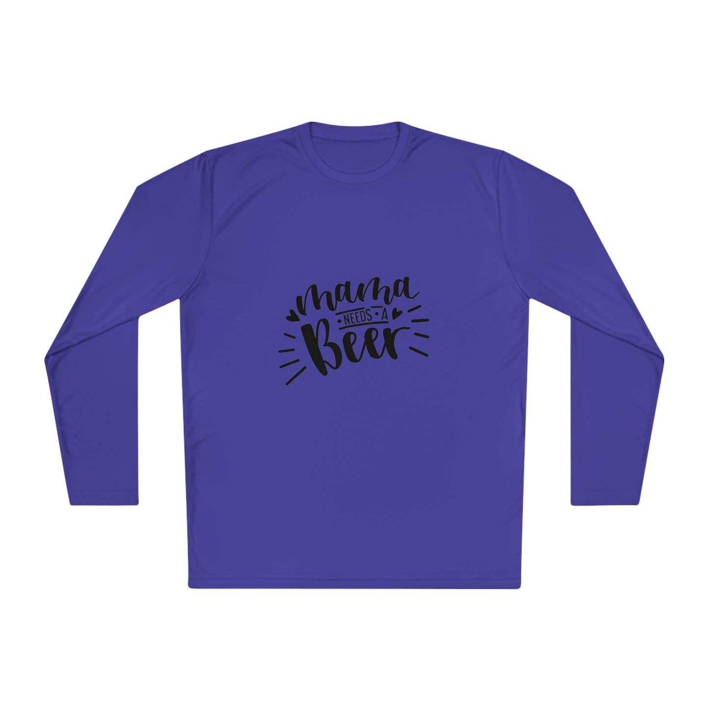 Momma needs a beer- Unisex Lightweight Long Sleeve Tee