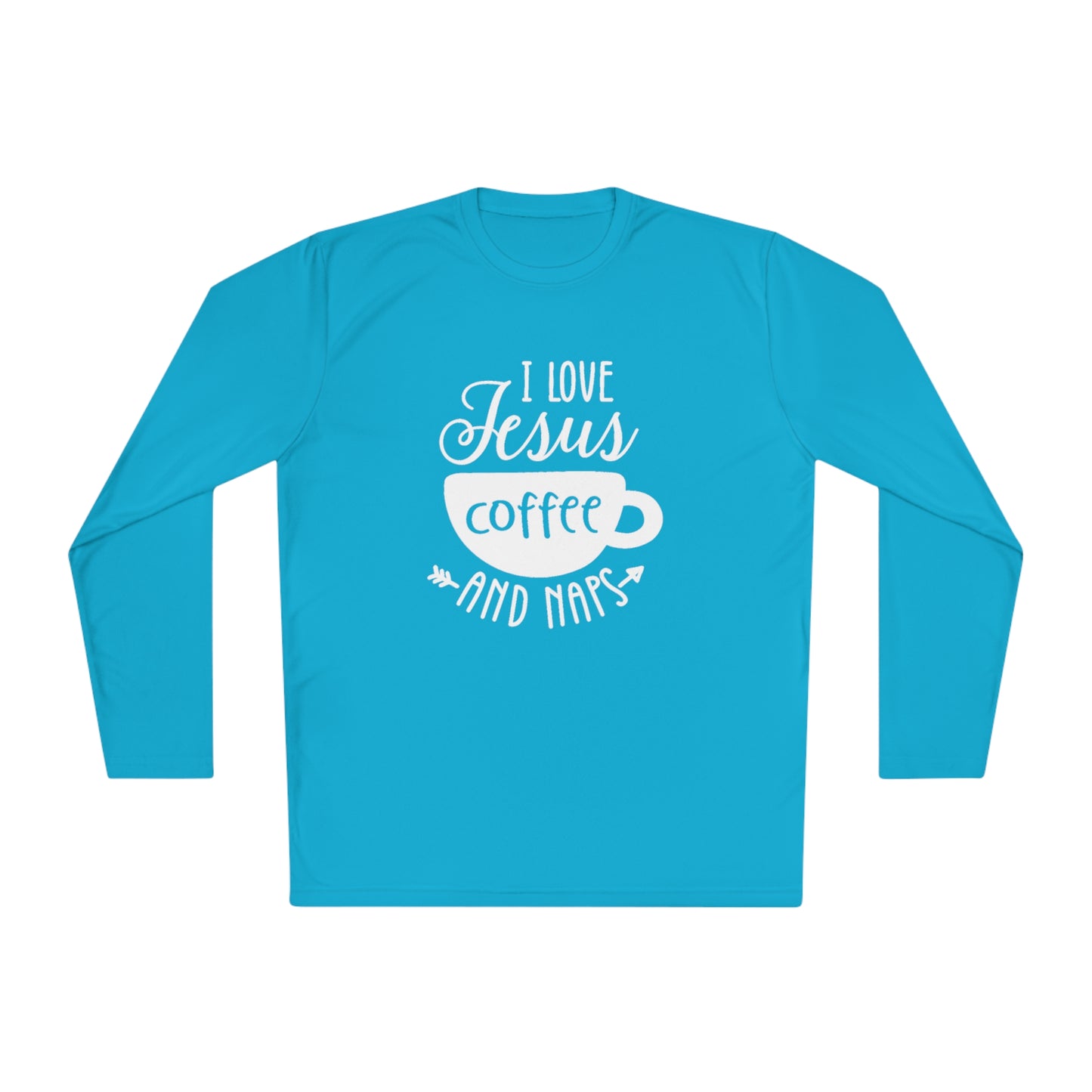 I love Jesus coffee and naps - Unisex Lightweight Long Sleeve Tee