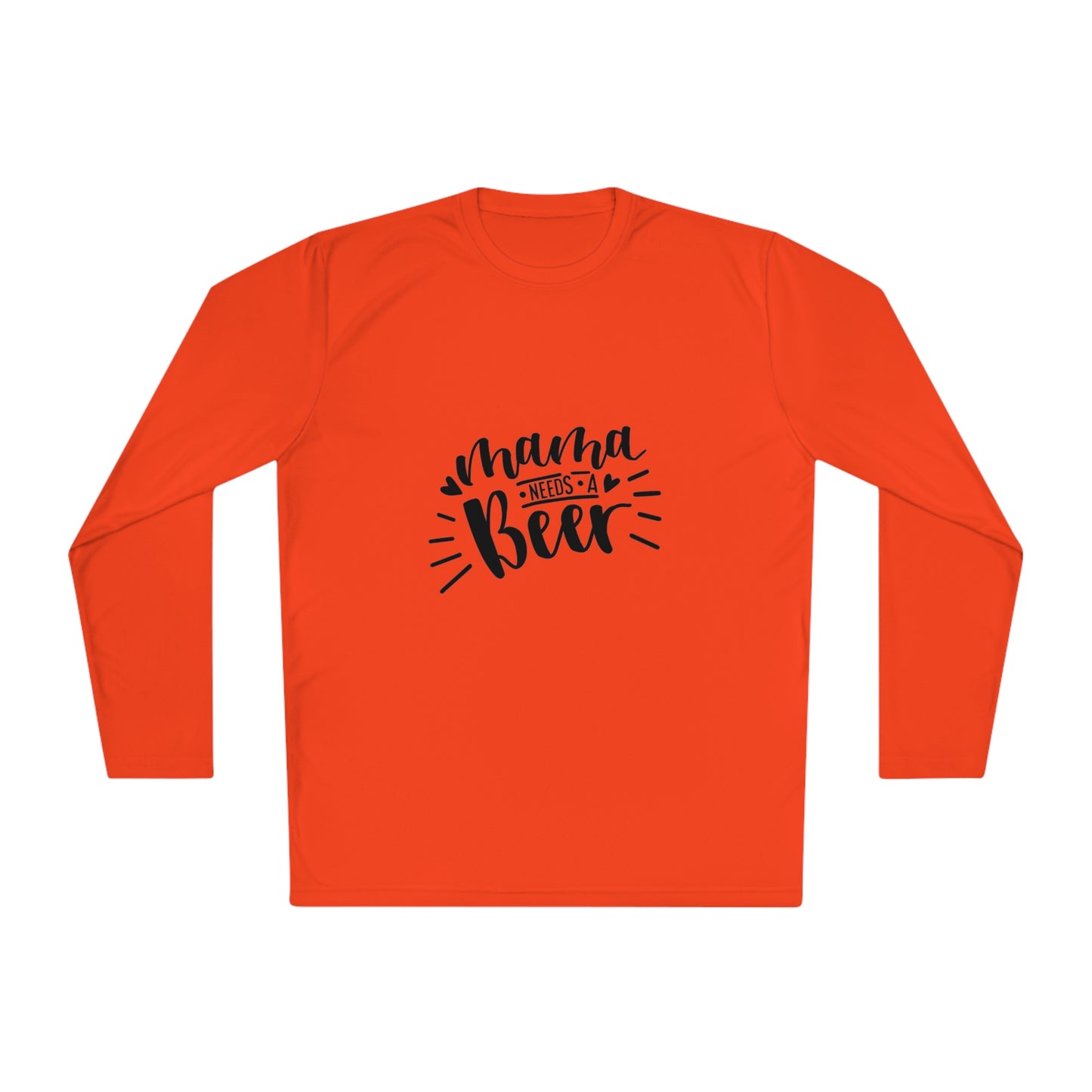 Momma needs a beer- Unisex Lightweight Long Sleeve Tee