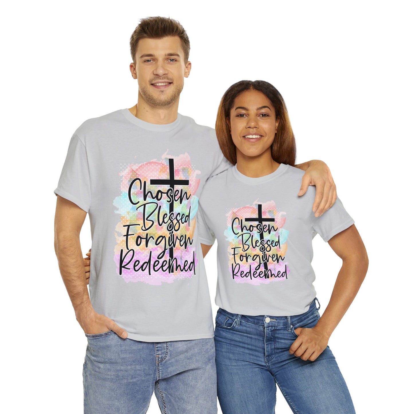 Chosen Blessed forgiven- Unisex Heavy Cotton Tee