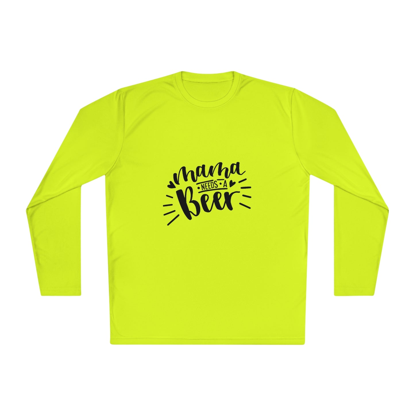 Momma needs a beer- Unisex Lightweight Long Sleeve Tee