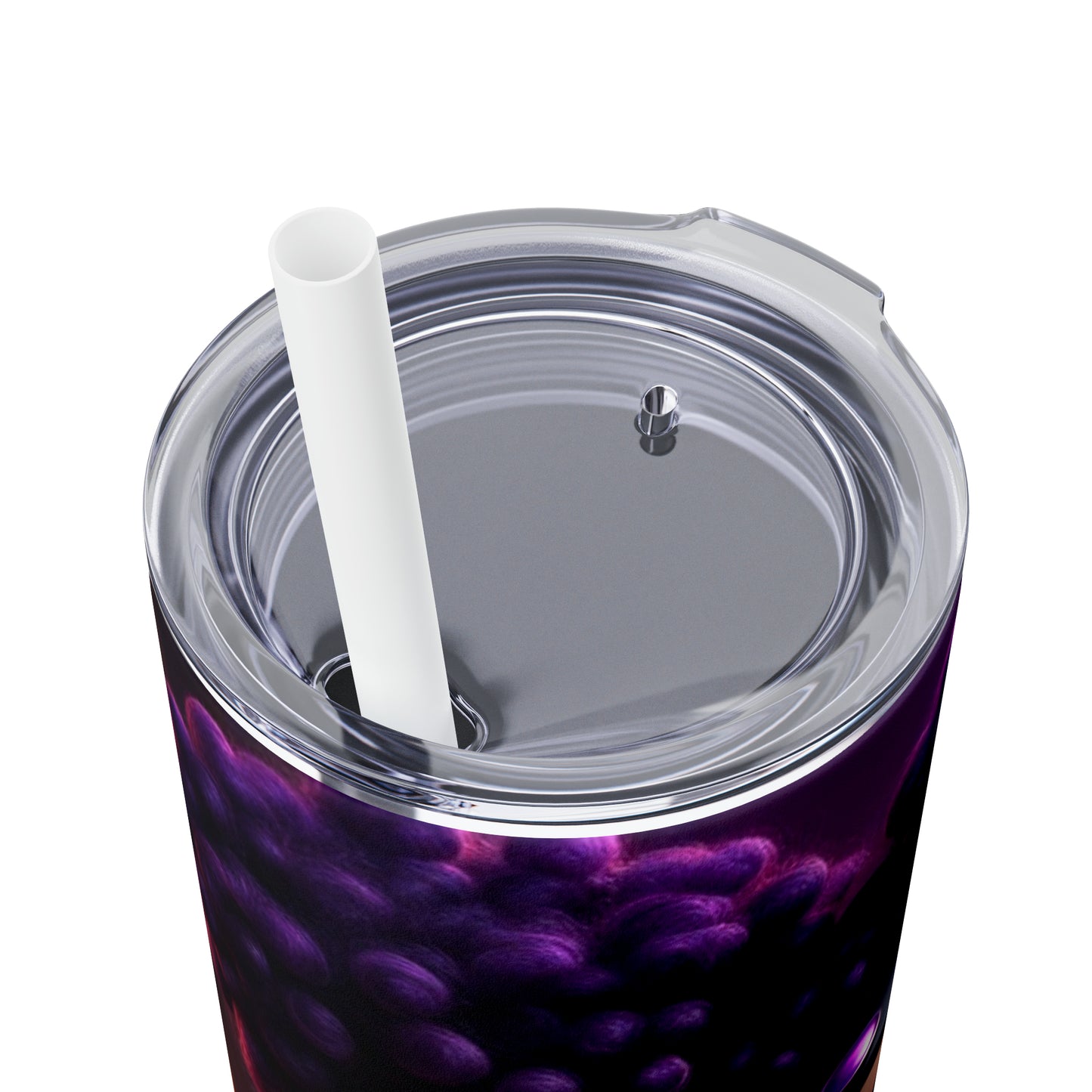 Purple Locs and Love-Skinny Tumbler with Straw, 20oz