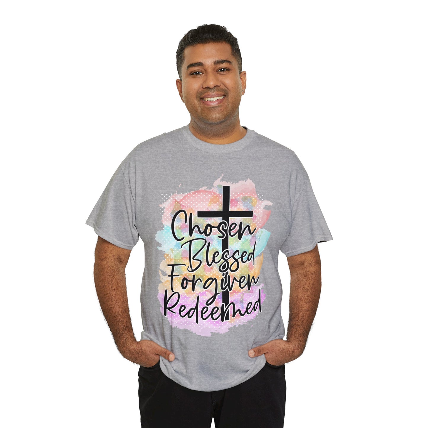 Chosen Blessed forgiven- Unisex Heavy Cotton Tee