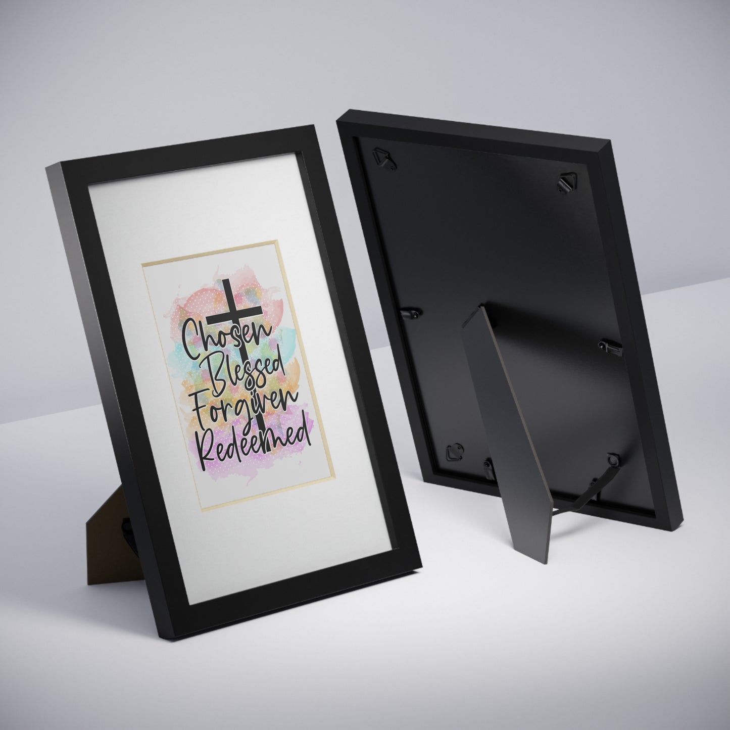 Chosen Blessed Forgiven- Framed Posters, Black