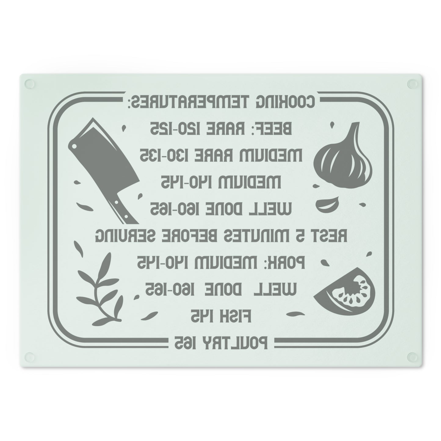 Cooking Temperatures -Cutting Board
