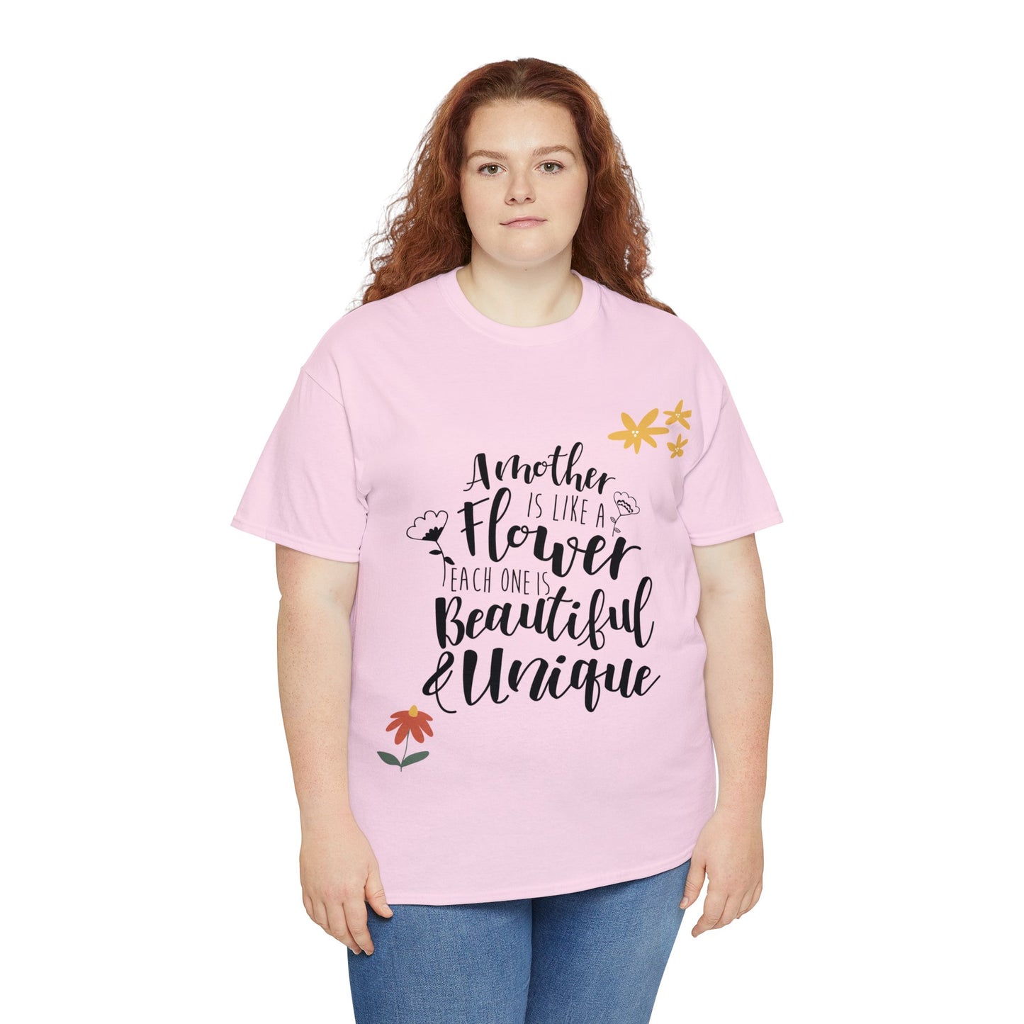 A mother's like a flower- Unisex Heavy Cotton Tee