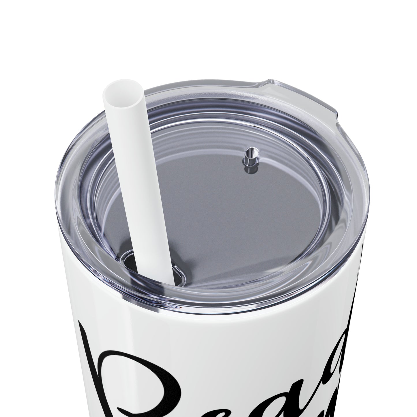Reading is my sanity - Skinny Tumbler with Straw, 20oz