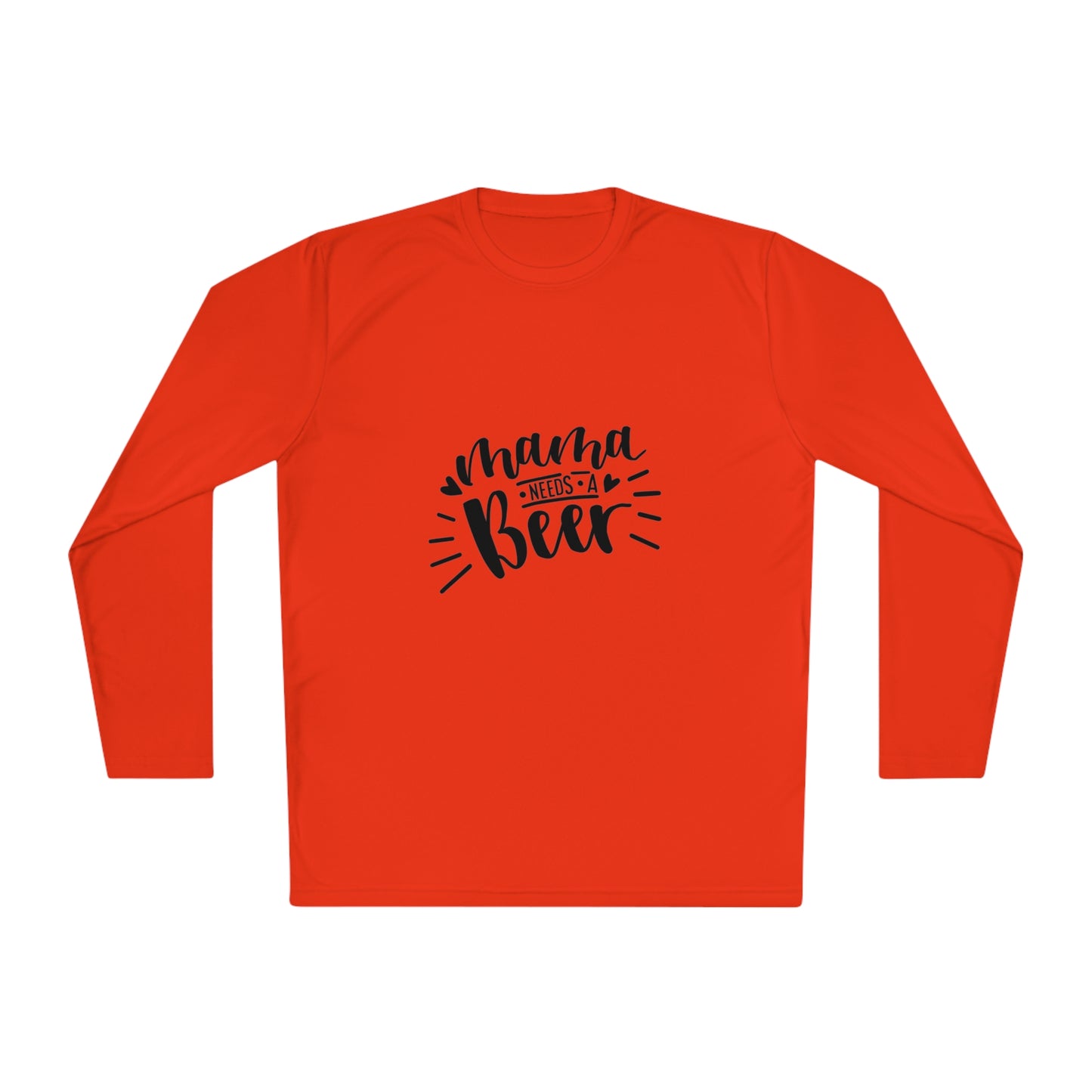 Momma needs a beer- Unisex Lightweight Long Sleeve Tee