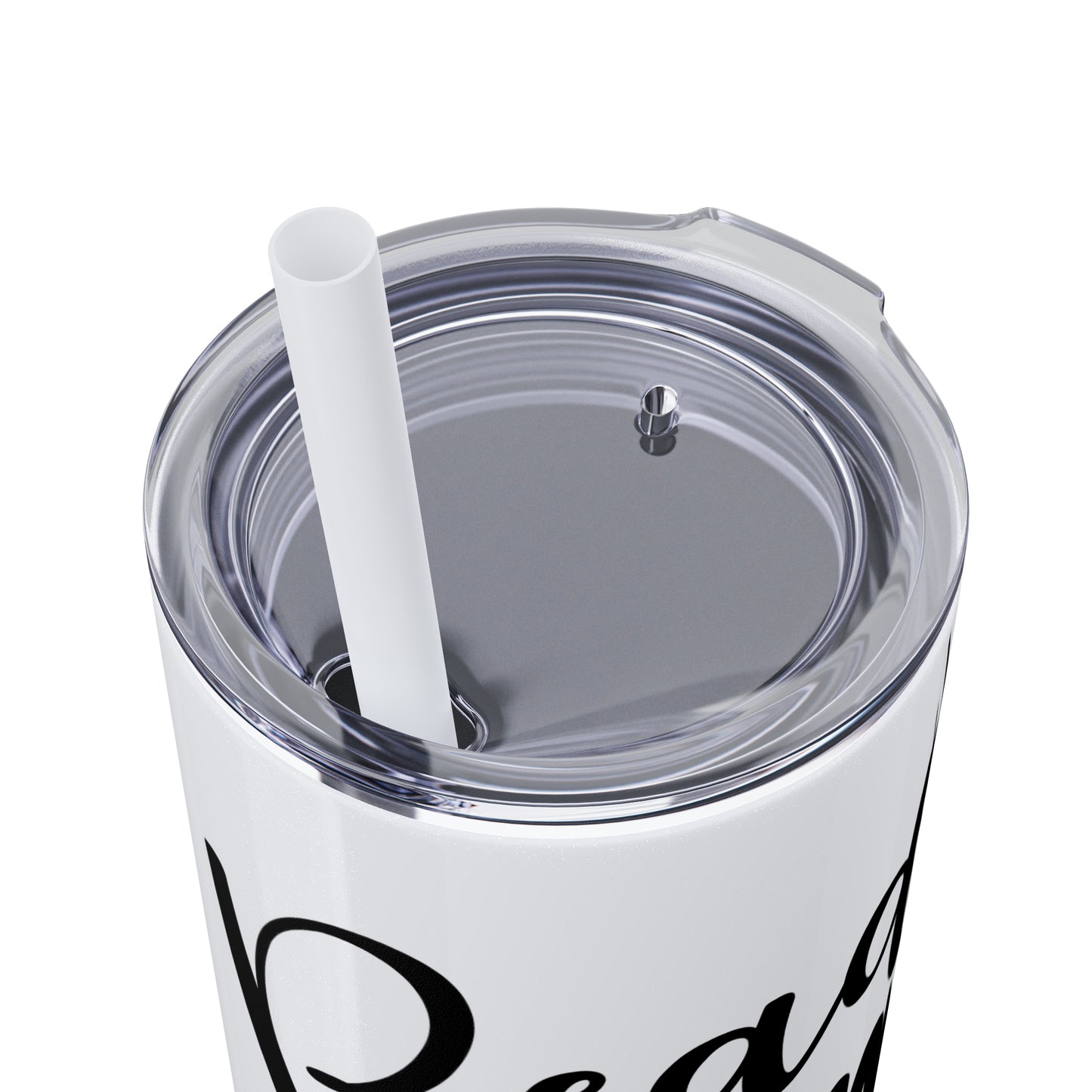 Reading is my sanity - Skinny Tumbler with Straw, 20oz