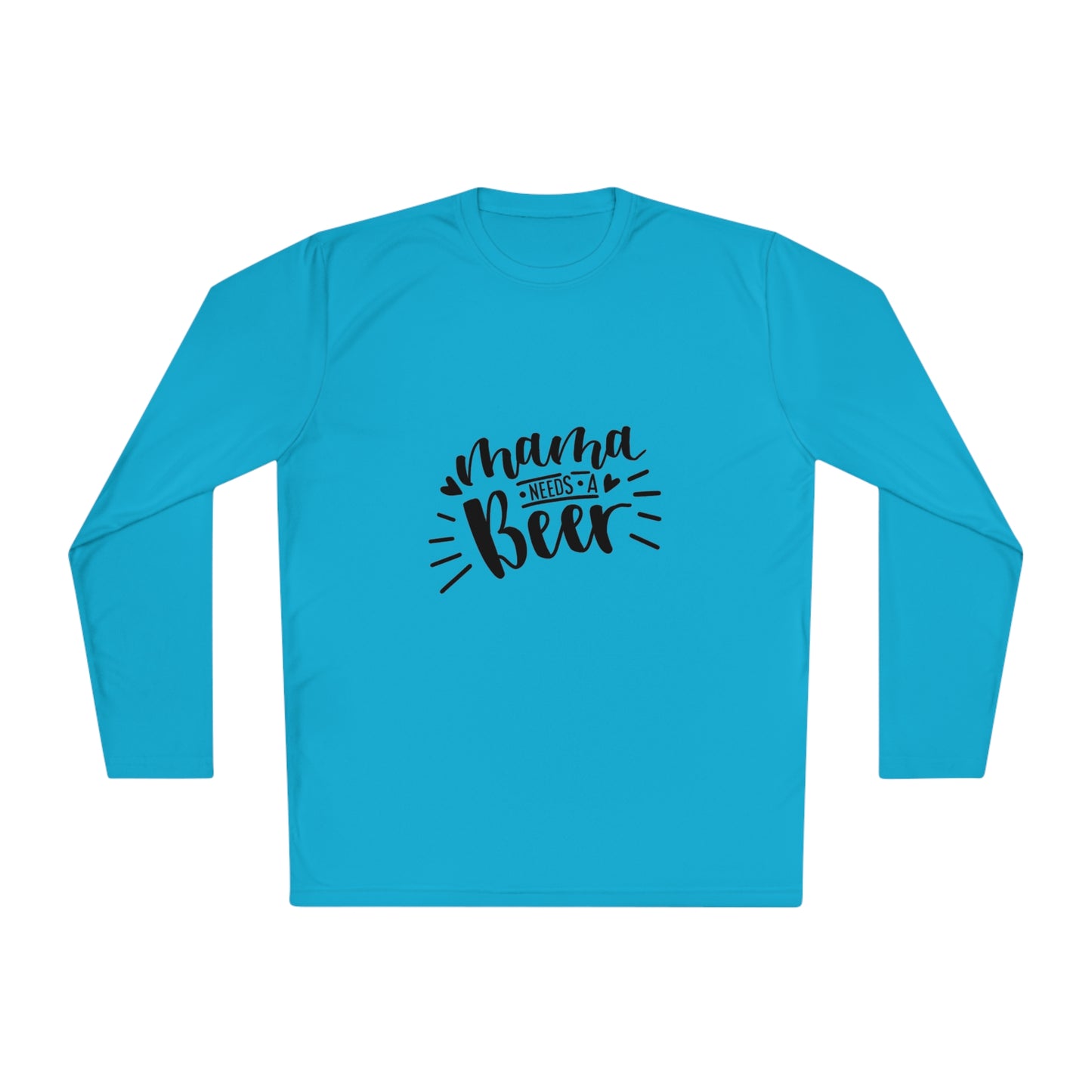 Momma needs a beer- Unisex Lightweight Long Sleeve Tee