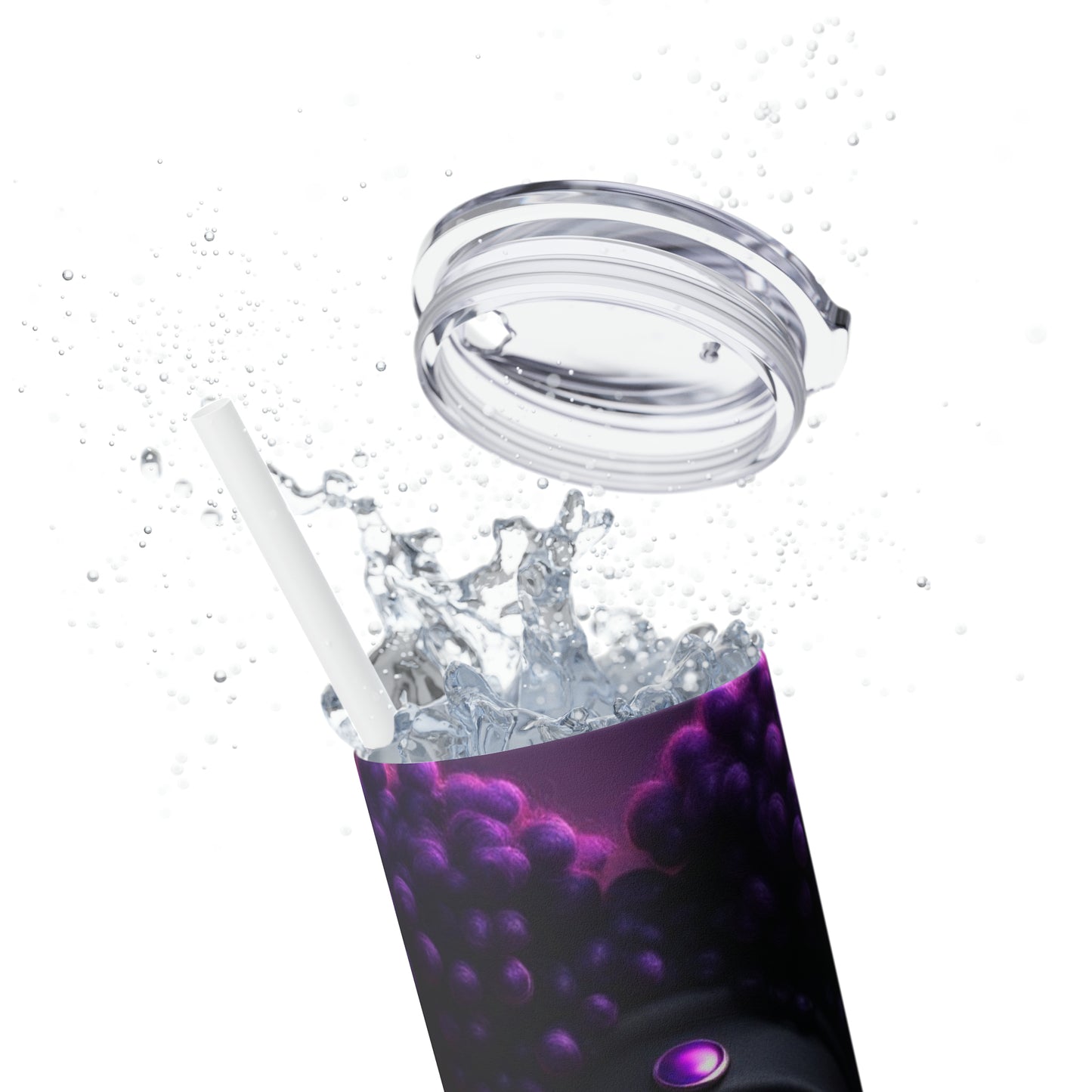 Purple Locs and Love-Skinny Tumbler with Straw, 20oz