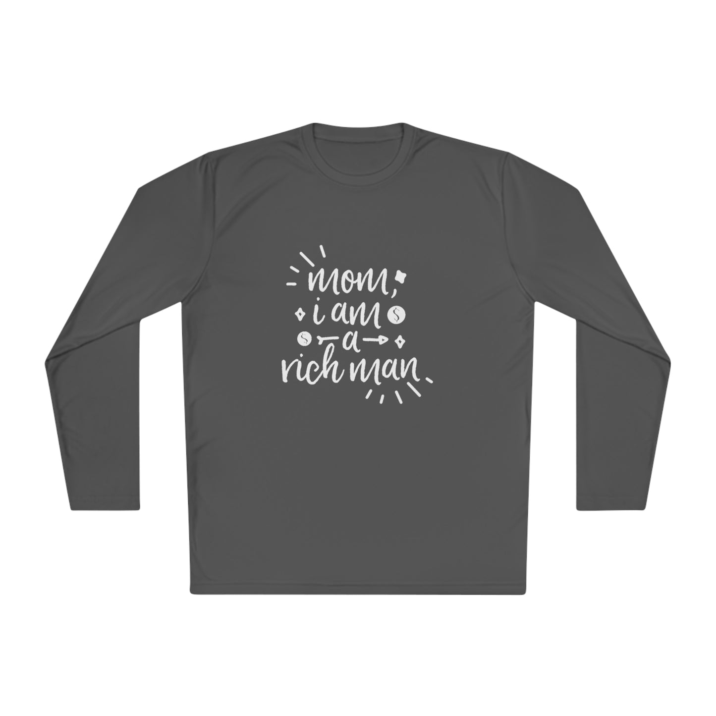 Mom, I'm a rich man-Unisex Lightweight Long Sleeve Tee