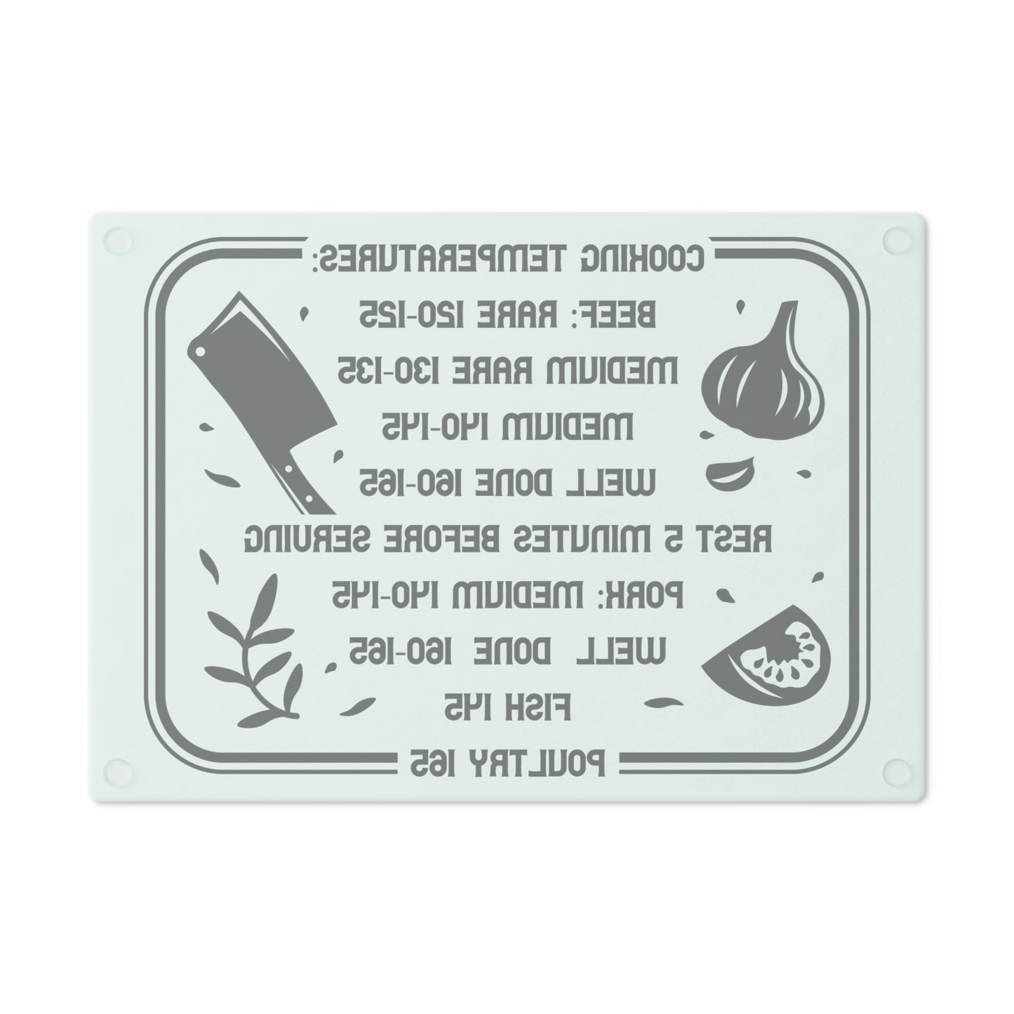 Cooking Temperatures -Cutting Board