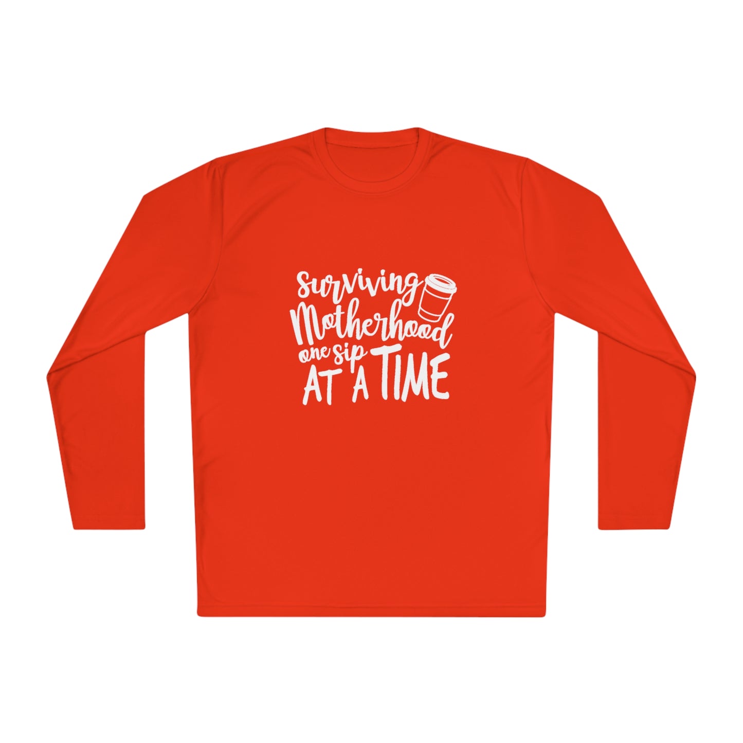 Motherhood one sip at a time- Unisex Lightweight Long Sleeve Tee