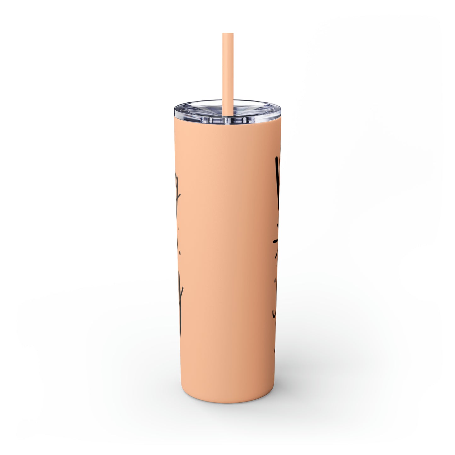 Reading is my sanity - Skinny Tumbler with Straw, 20oz