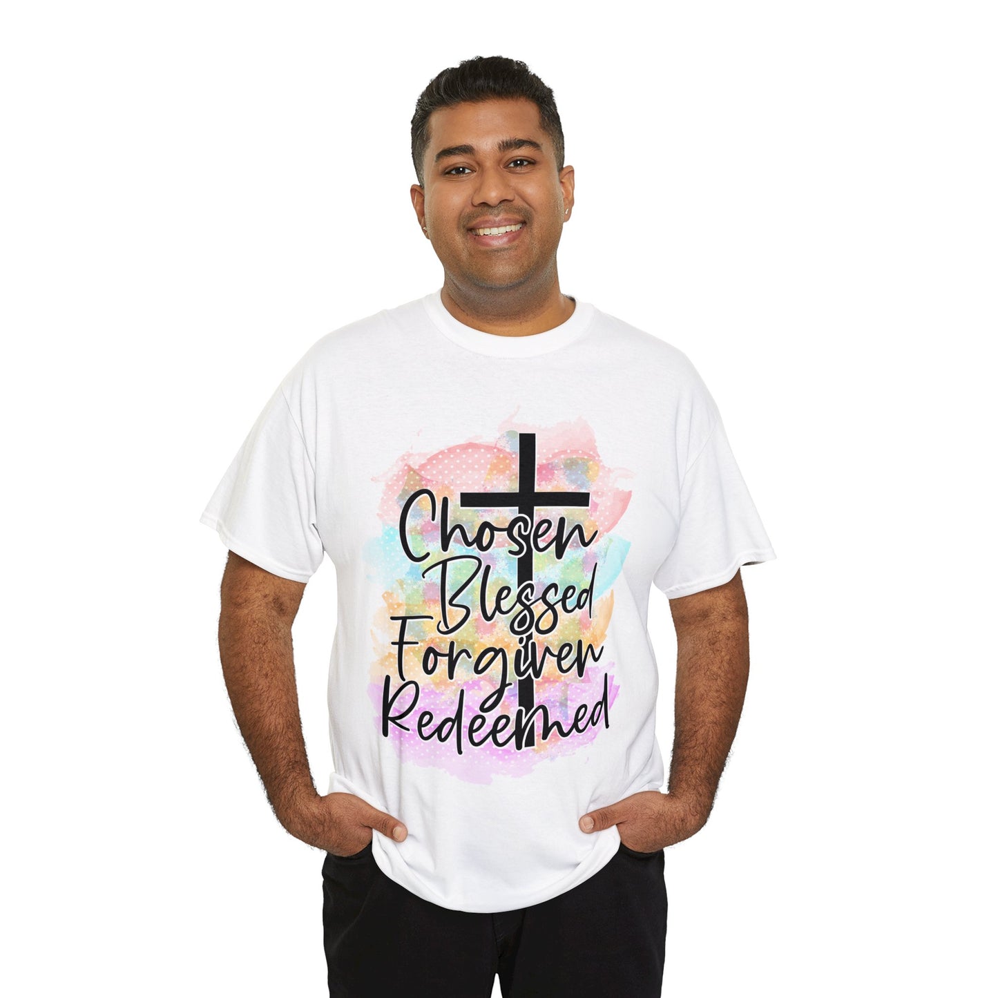 Chosen Blessed forgiven- Unisex Heavy Cotton Tee