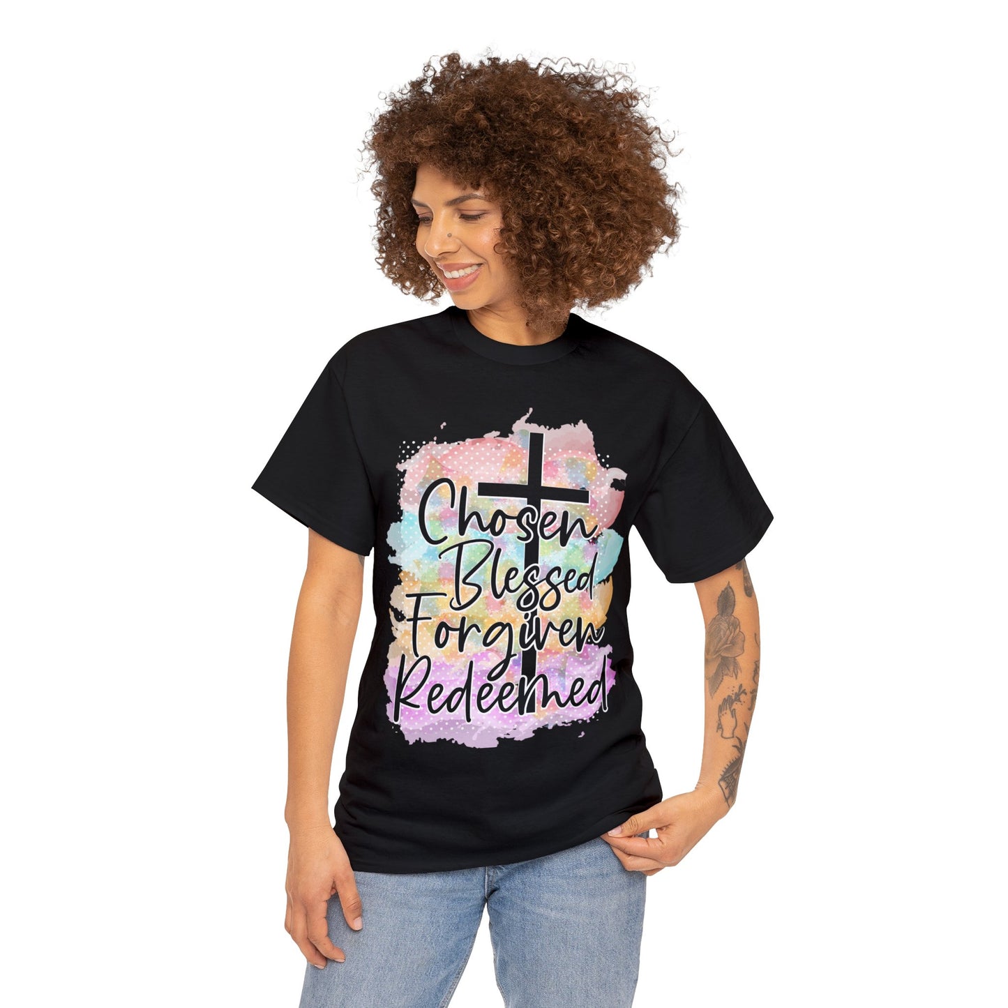 Chosen Blessed forgiven- Unisex Heavy Cotton Tee