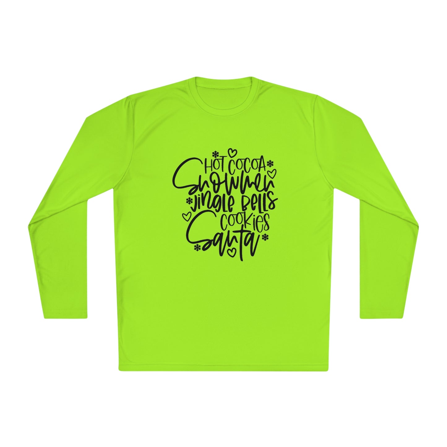Hot cocoa and Santa- Unisex Lightweight Long Sleeve Tee