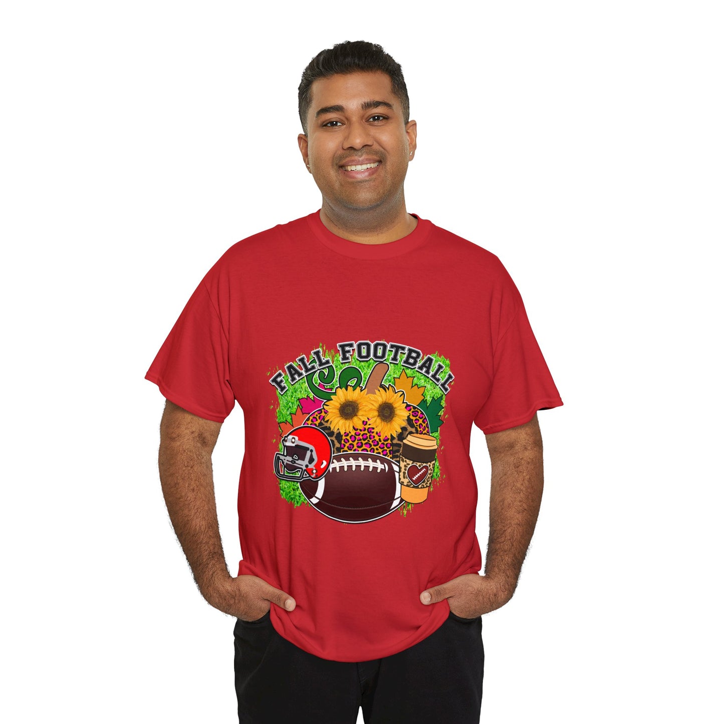 Fall Football- Unisex Heavy Cotton Tee
