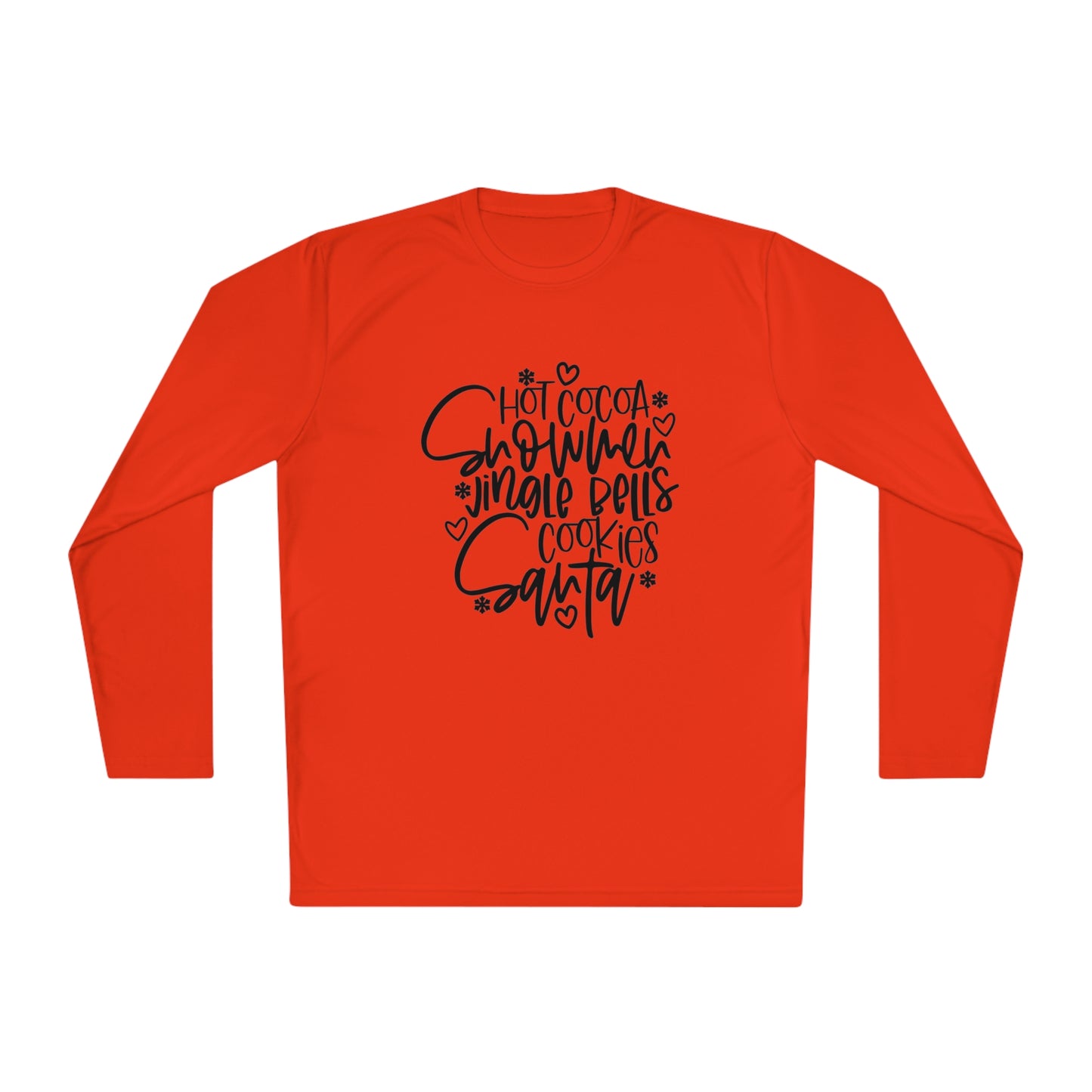 Hot cocoa and Santa- Unisex Lightweight Long Sleeve Tee