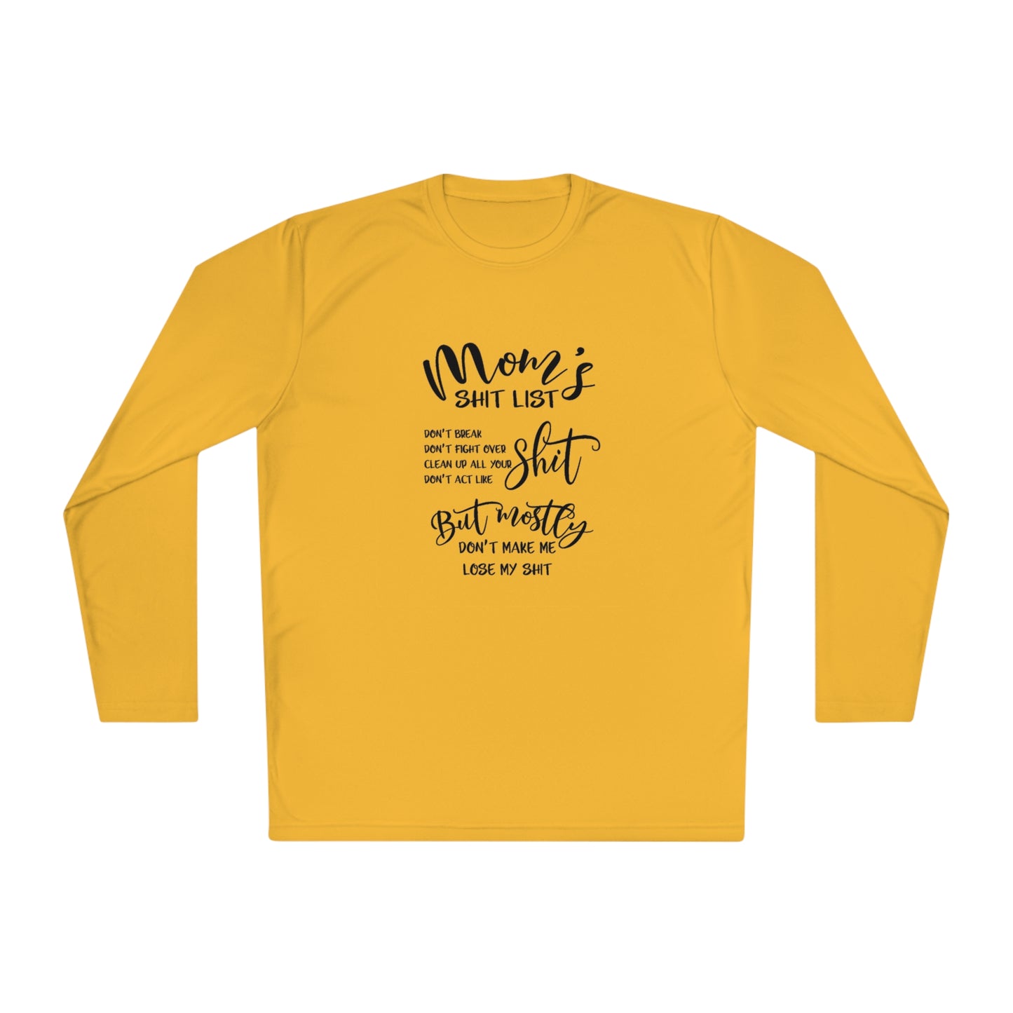 Mom's shit list- Unisex Lightweight Long Sleeve Tee