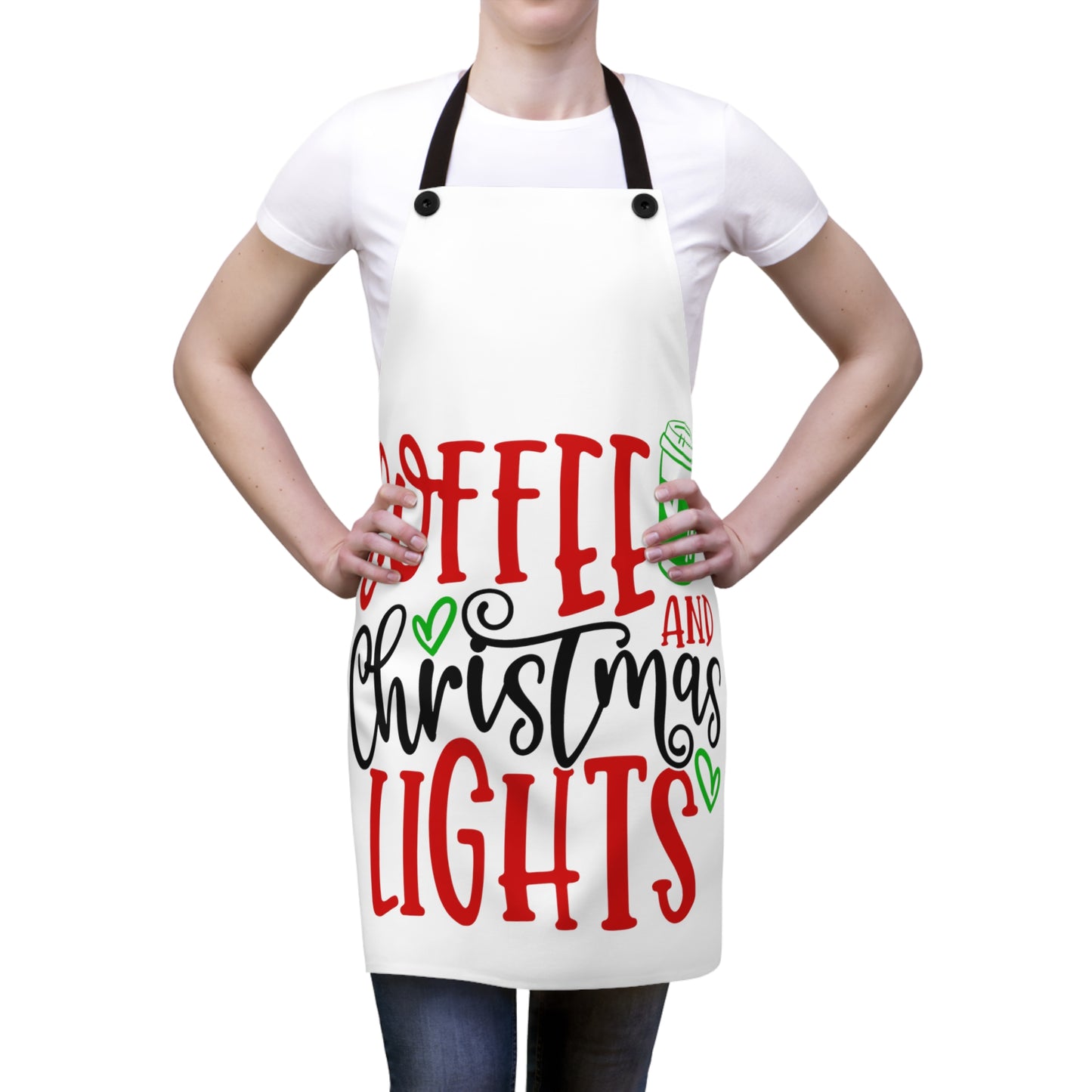 Coffee and Christmas Lights- Apron (AOP)