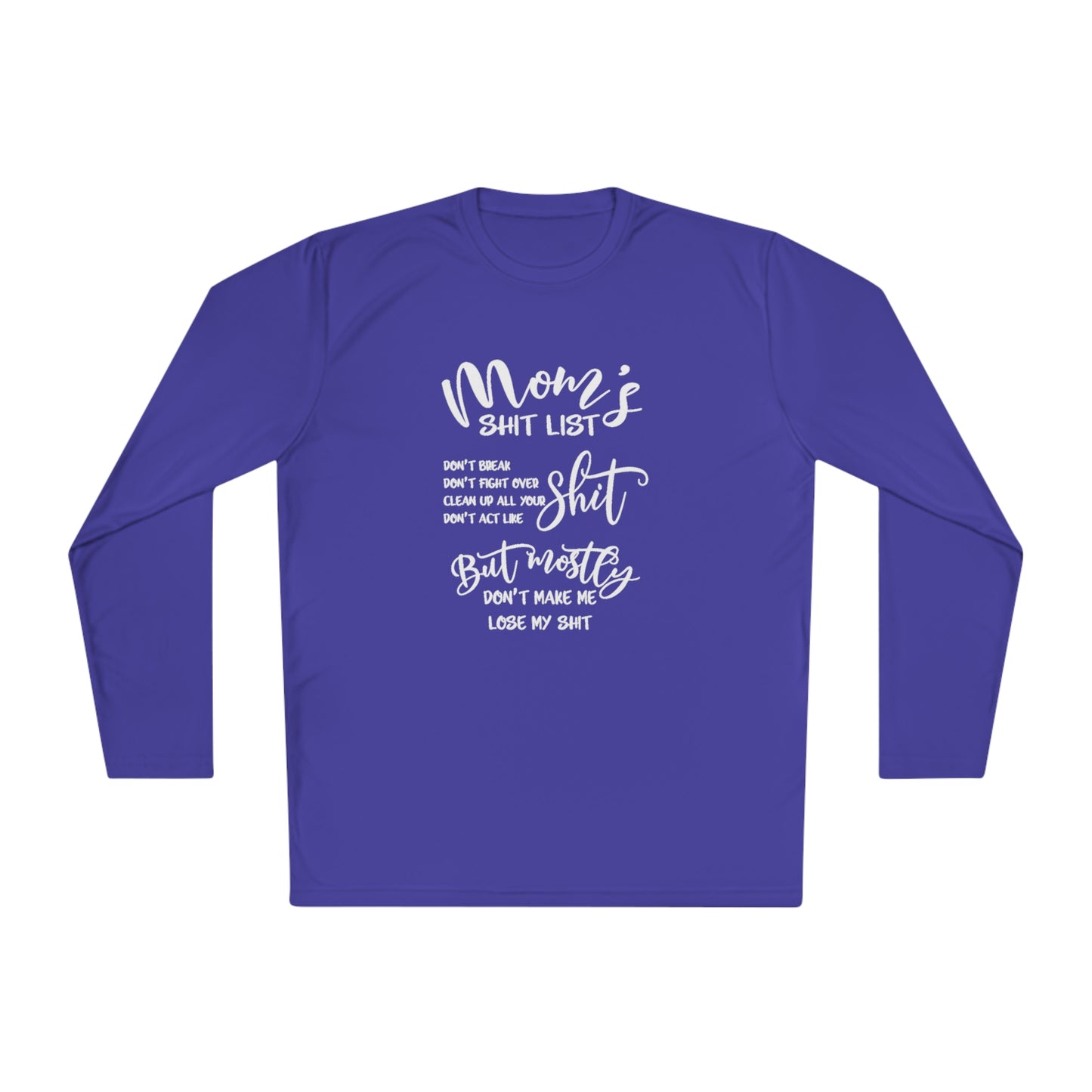 Moms shit list - Unisex Lightweight Long Sleeve Tee
