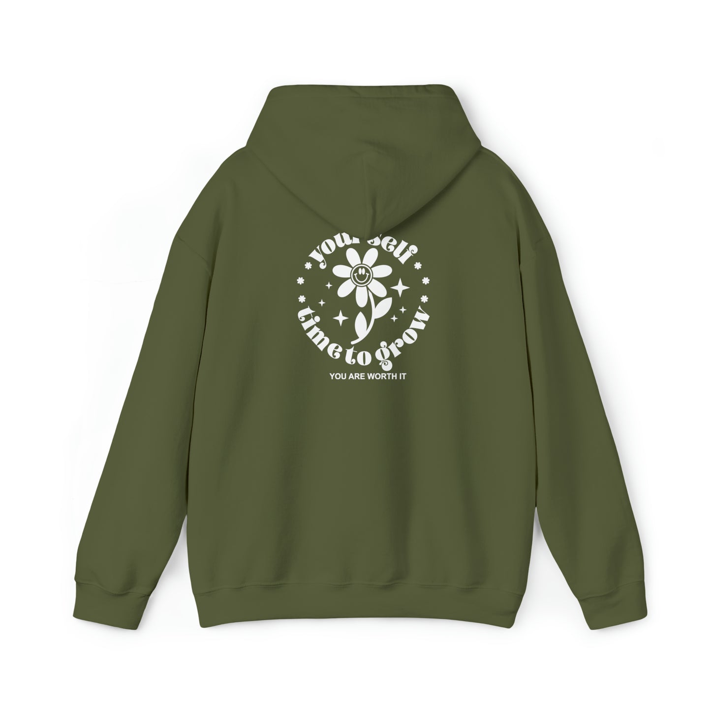 Give yourself time to grow- Unisex Heavy Blend™ Hooded Sweatshirt