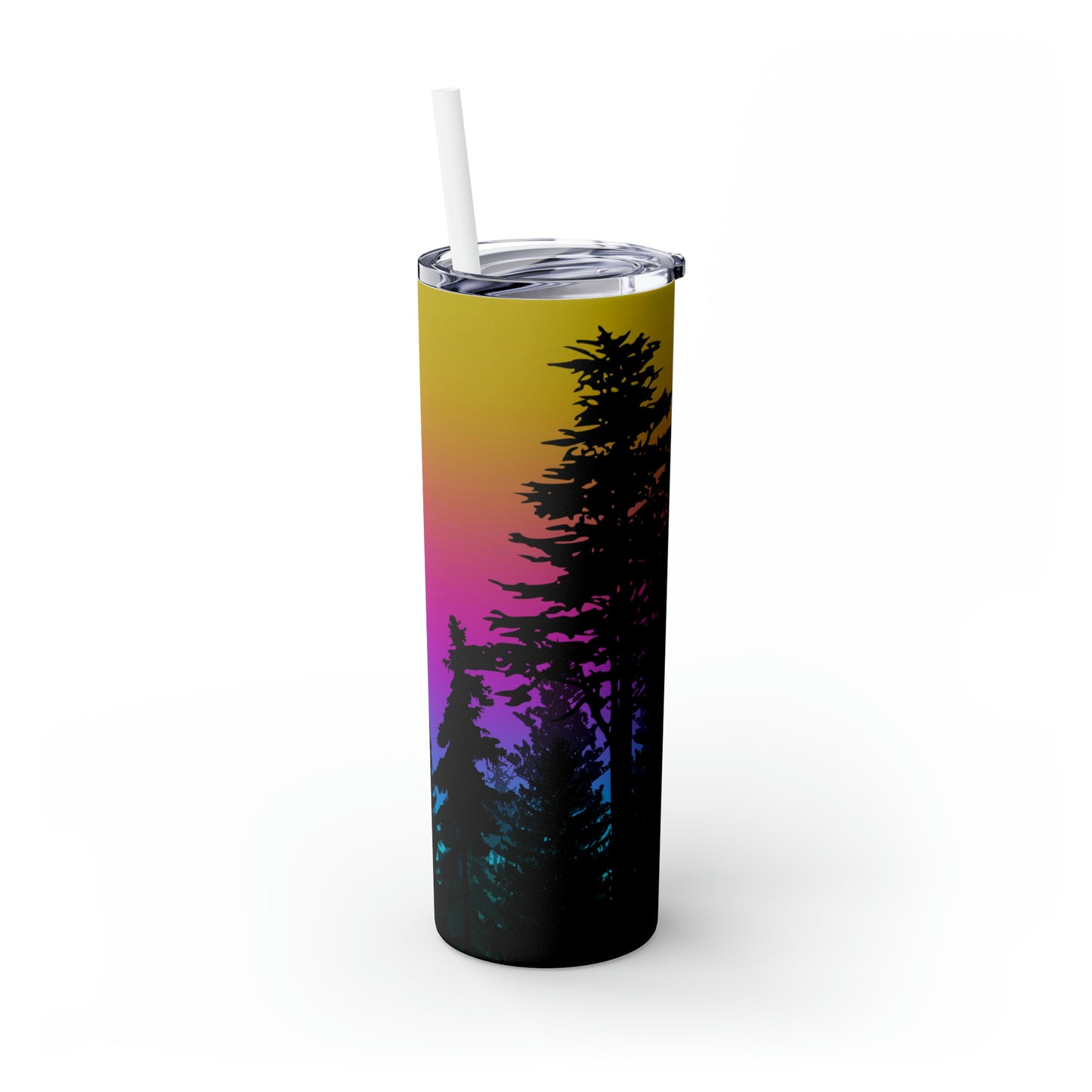 Rainbow Sunset- Skinny Tumbler with Straw, 20oz