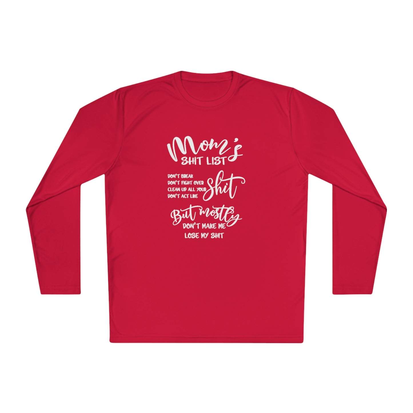 Moms shit list - Unisex Lightweight Long Sleeve Tee