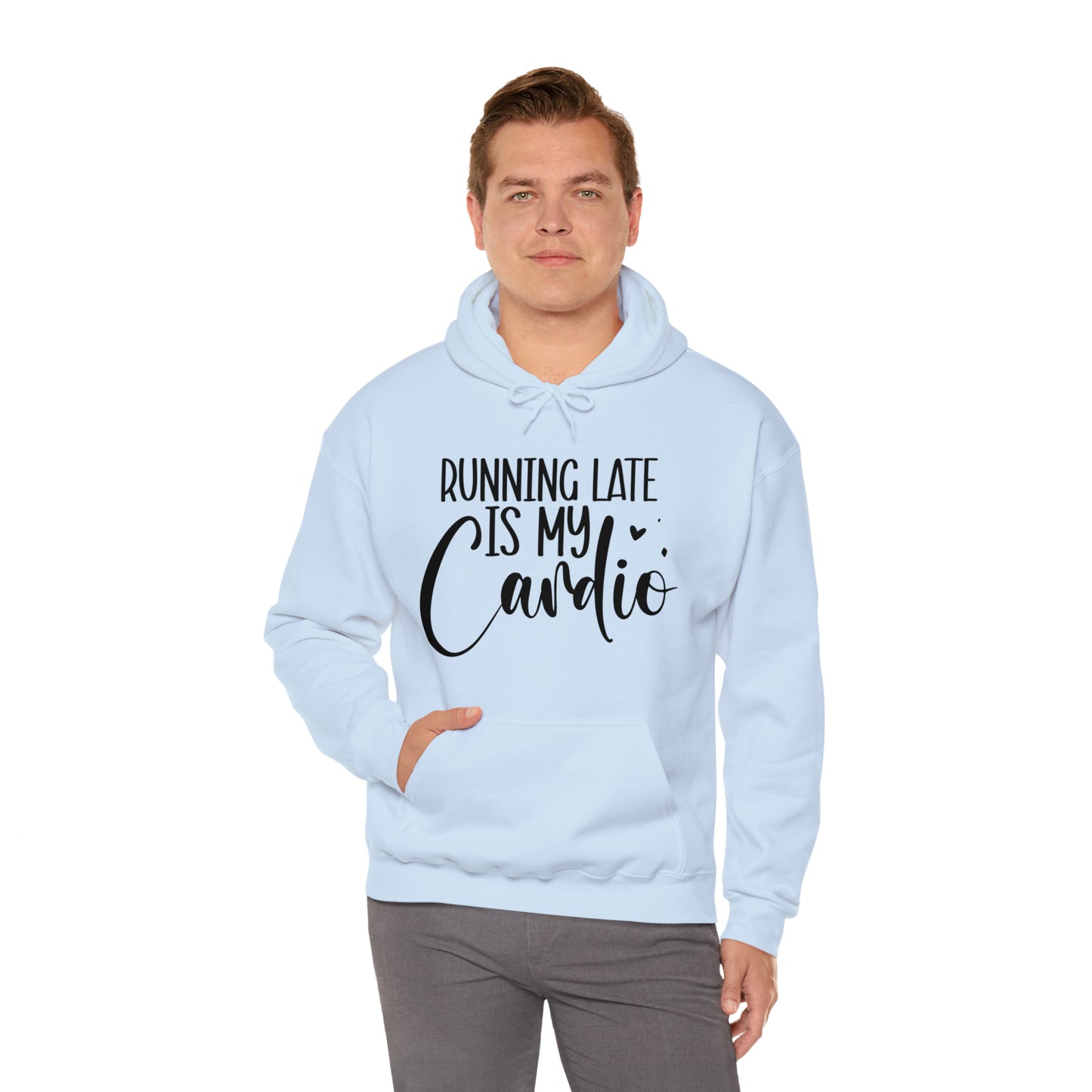 Running late is my cardio-Unisex Heavy Blend™ Hooded Sweatshirt