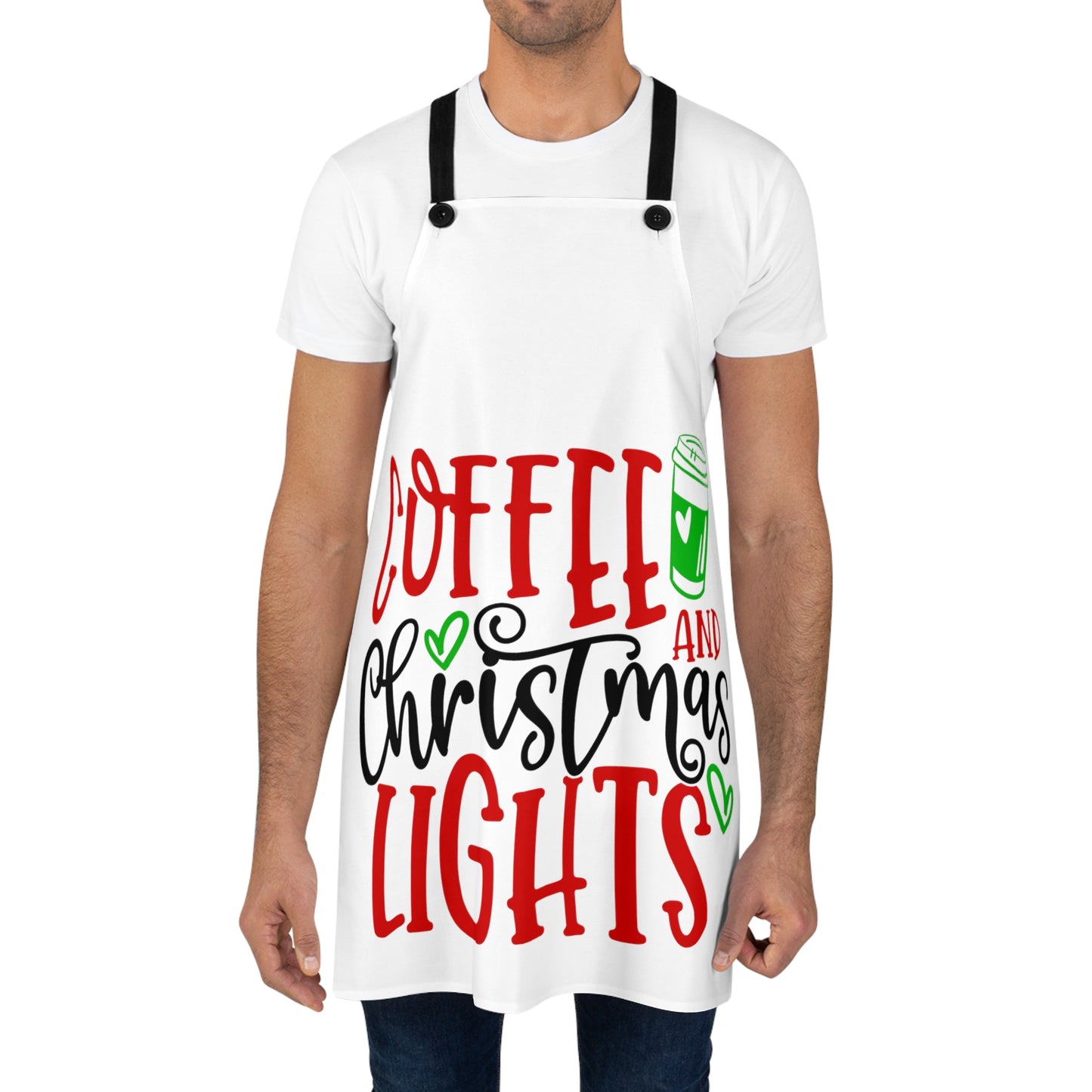 Coffee and Christmas Lights- Apron (AOP)