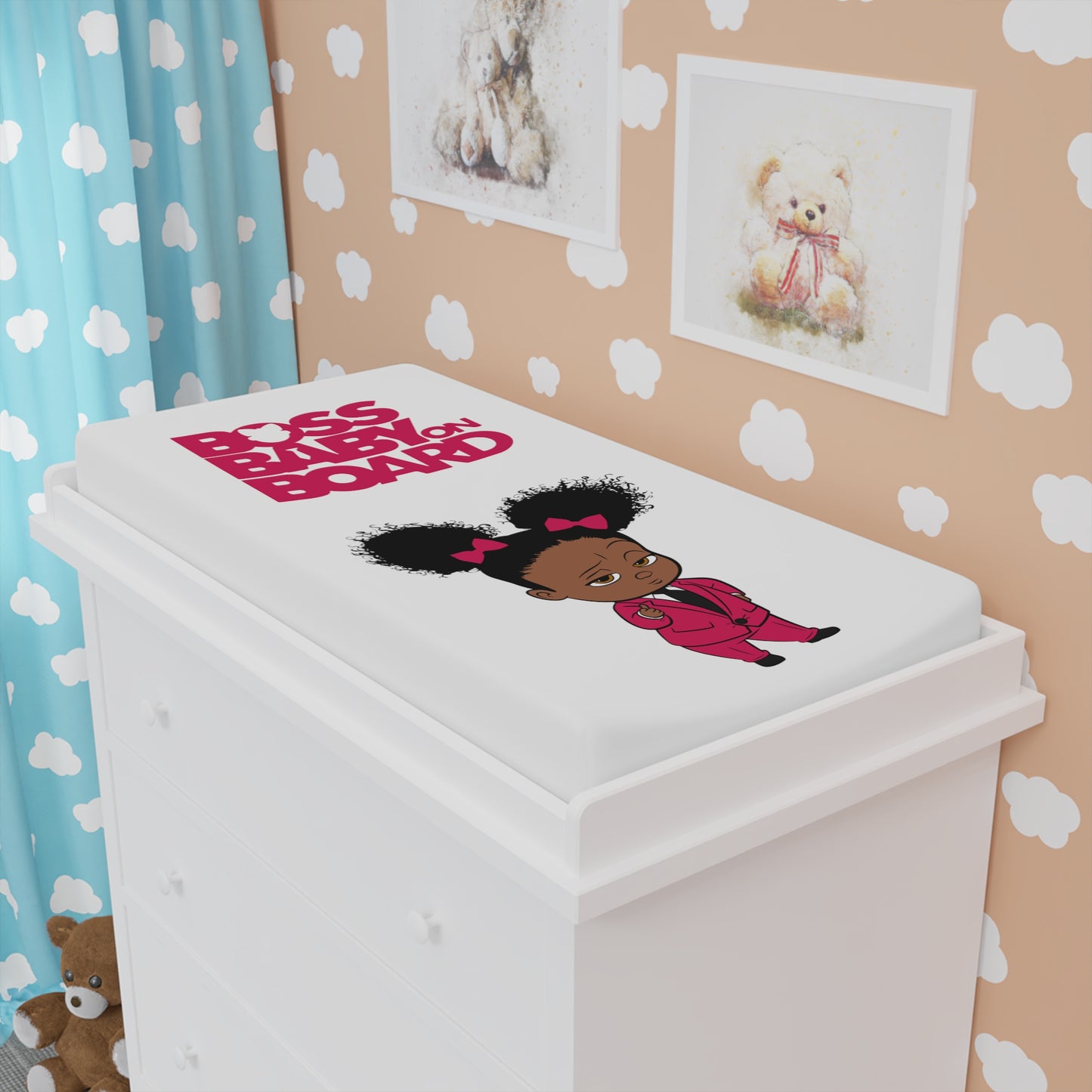 BOSS BABY GIRL-Baby Changing Pad Cover