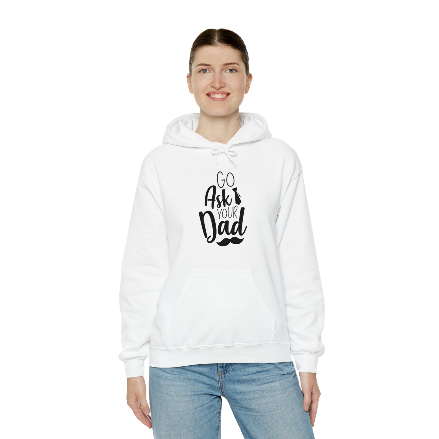 Go ask your dad- Unisex Heavy Blend™ Hooded Sweatshirt