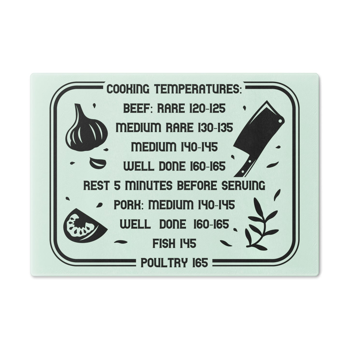 Cooking Temperatures -Cutting Board