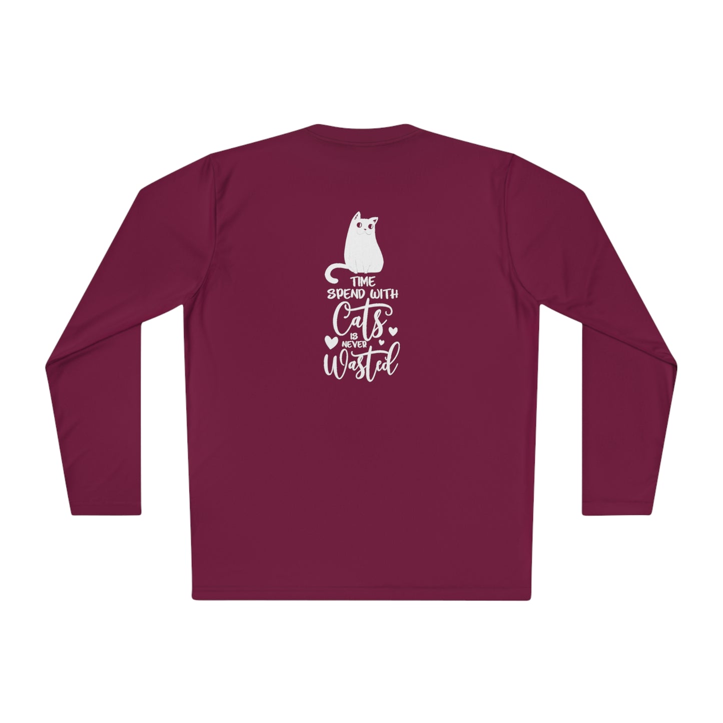 Time spent with cats is not wasted -Unisex Lightweight Long Sleeve Tee