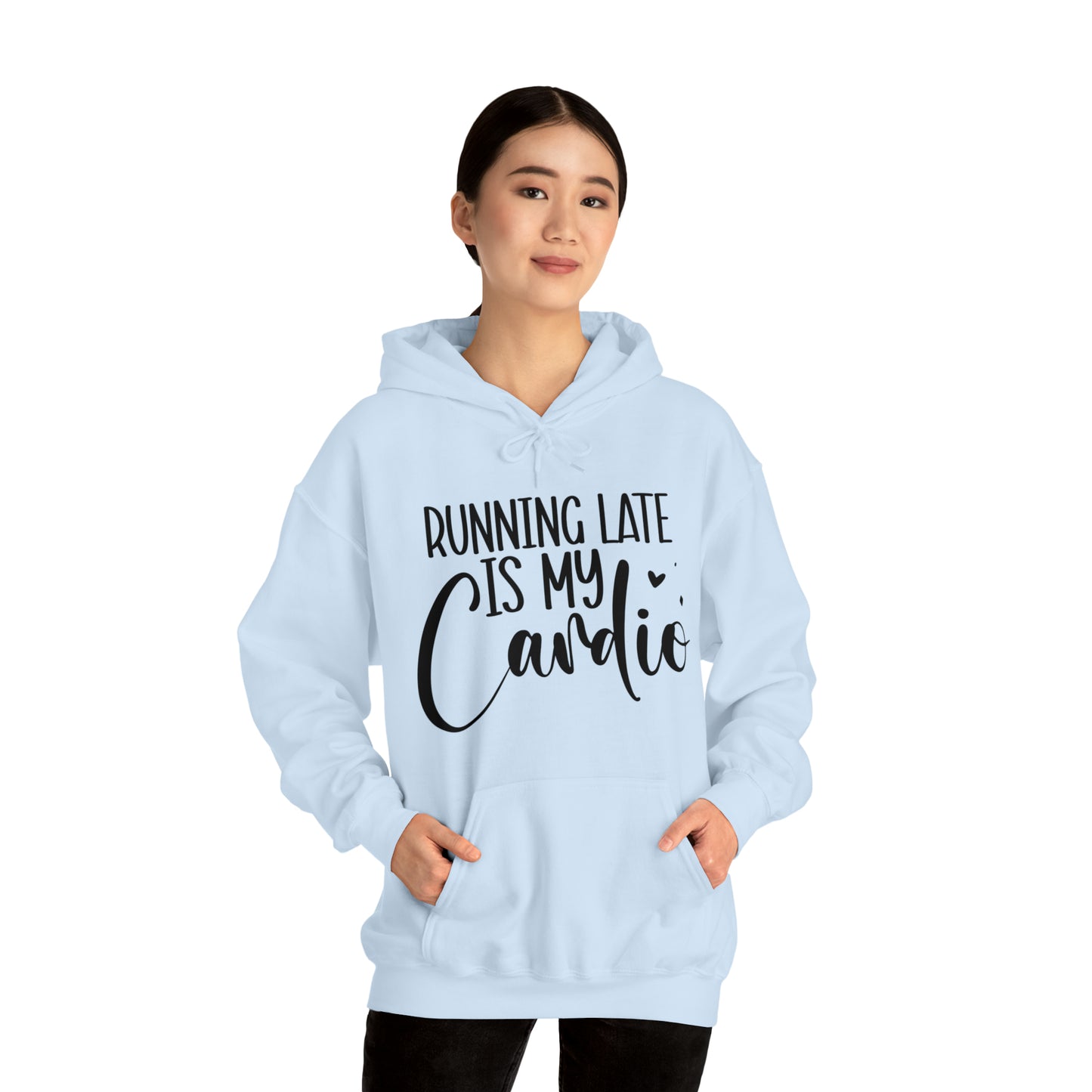 Running late is my cardio-Unisex Heavy Blend™ Hooded Sweatshirt