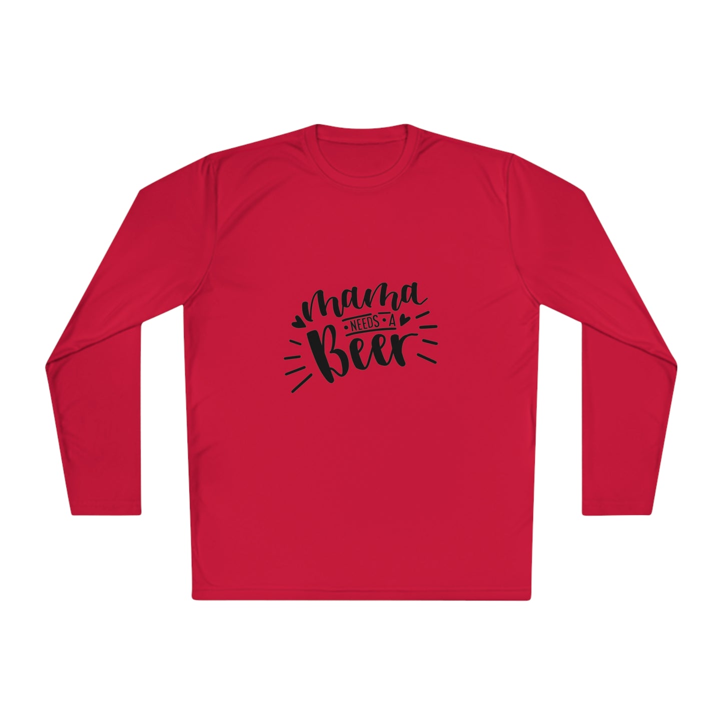 Momma needs a beer- Unisex Lightweight Long Sleeve Tee