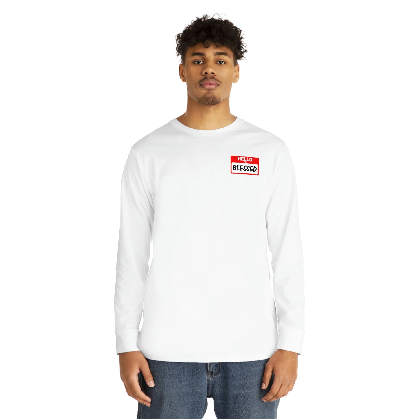 Hello I'm Blessed -Long Sleeve Crewneck Tee