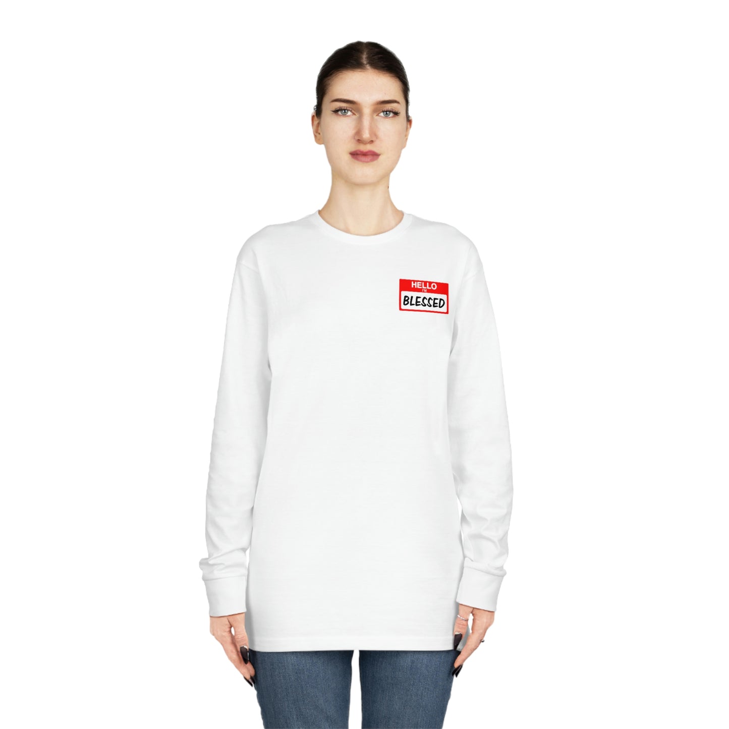 Hello I'm Blessed -Long Sleeve Crewneck Tee