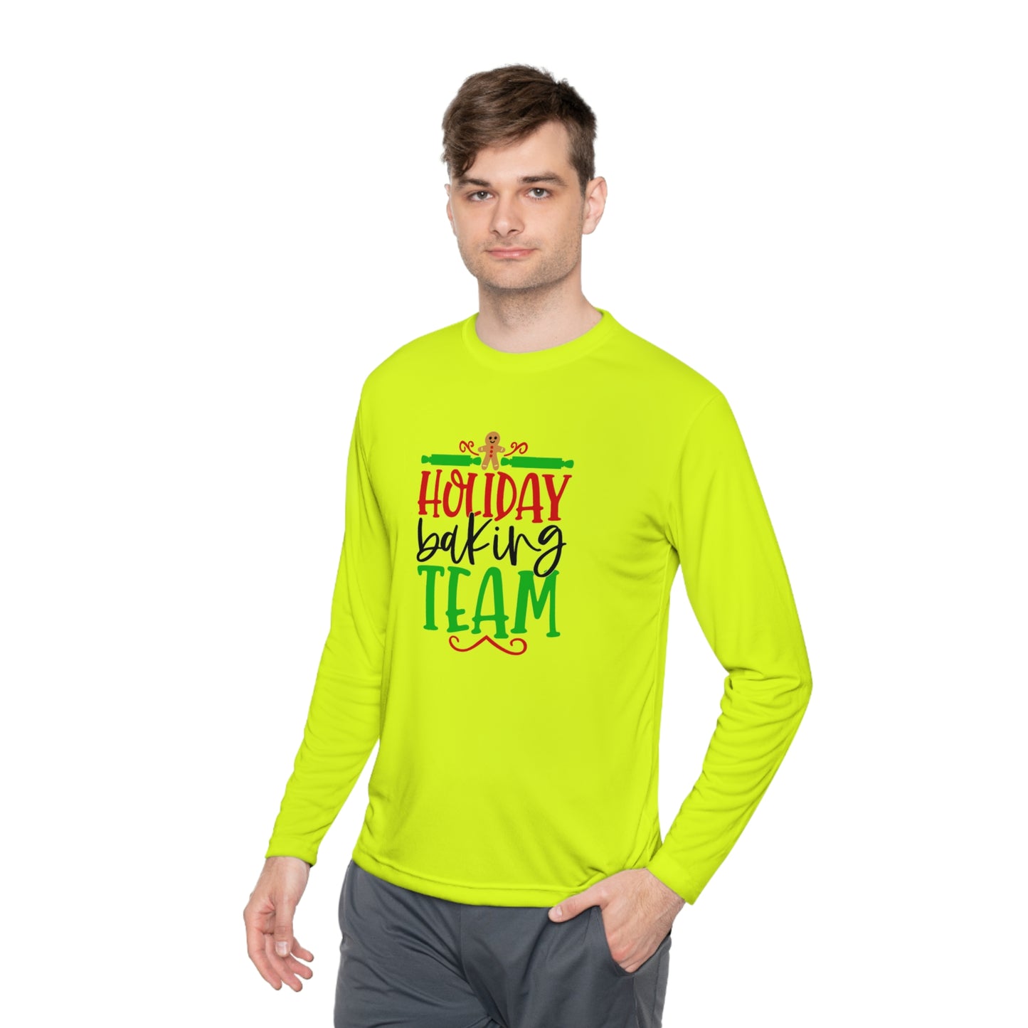 Holiday baking team- Unisex Lightweight Long Sleeve Tee