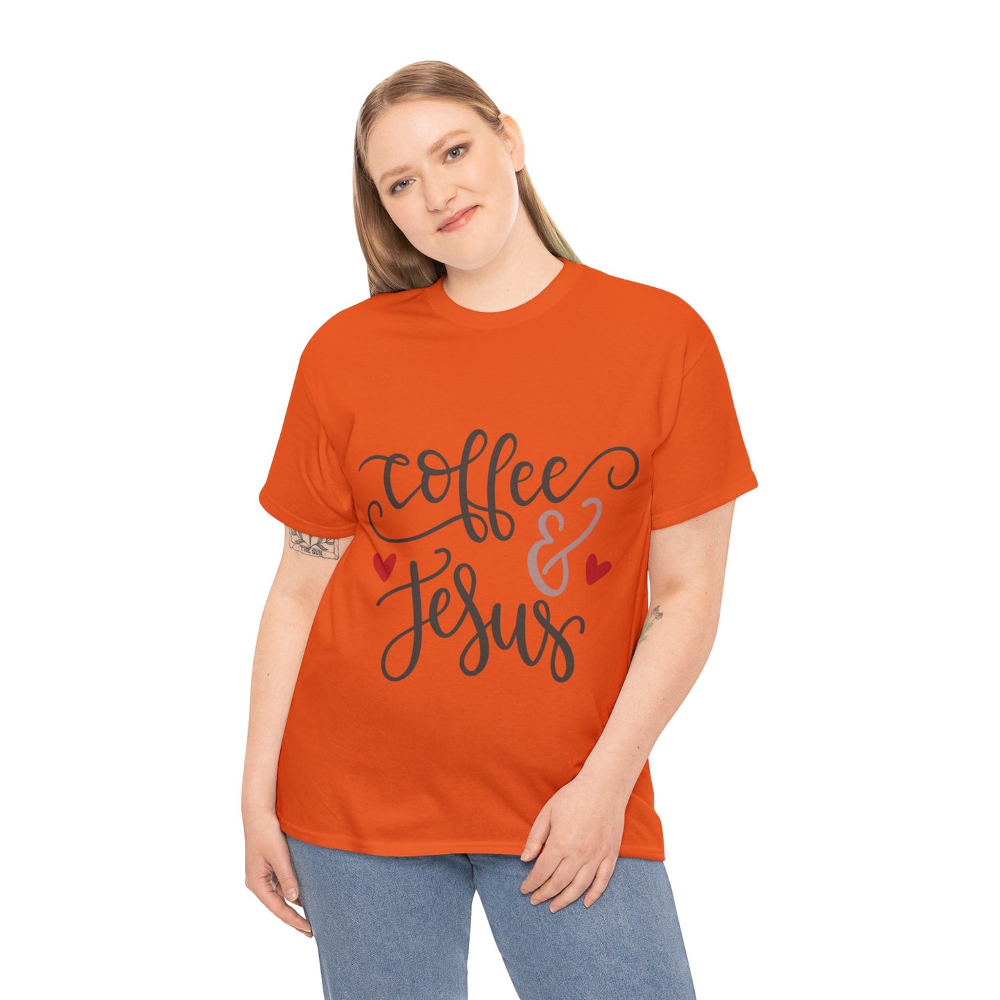 Coffee and Jesus - Unisex Heavy Cotton Tee