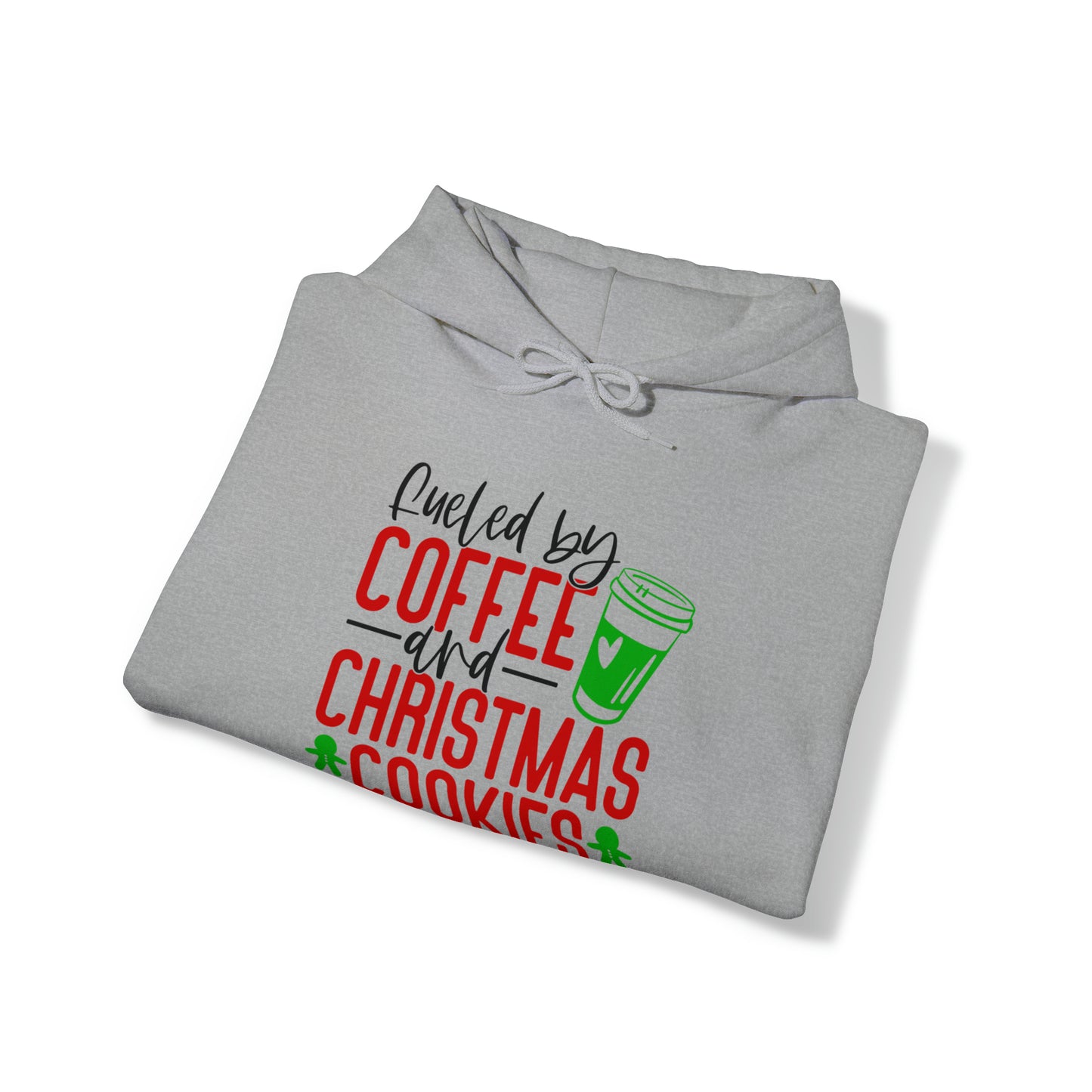 Fueled by coffee and Christmas cookies - Unisex Heavy Blend™ Hooded Sweatshirt