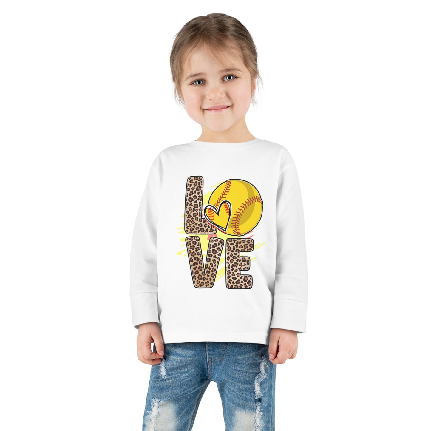 I love Baseball-Toddler Long Sleeve Tee