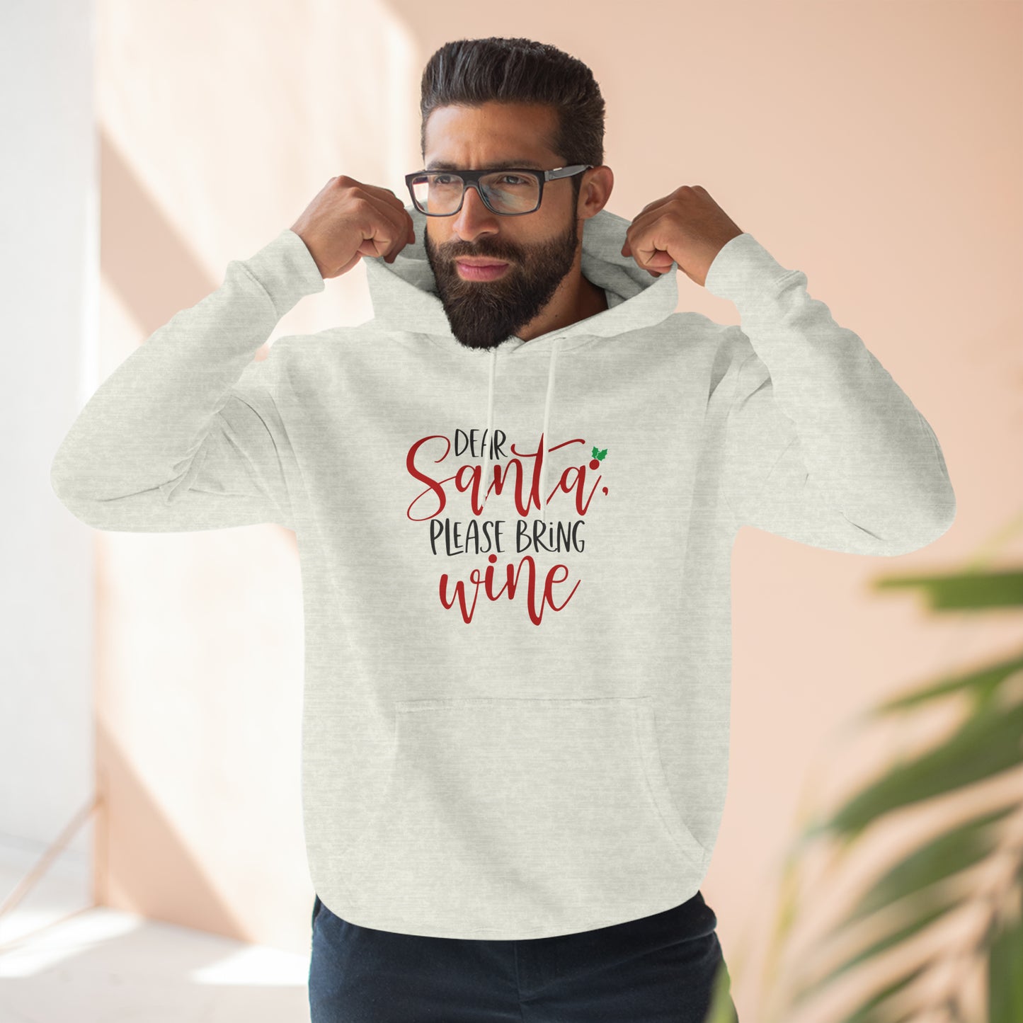 Please bring wine- Unisex Premium Pullover Hoodie