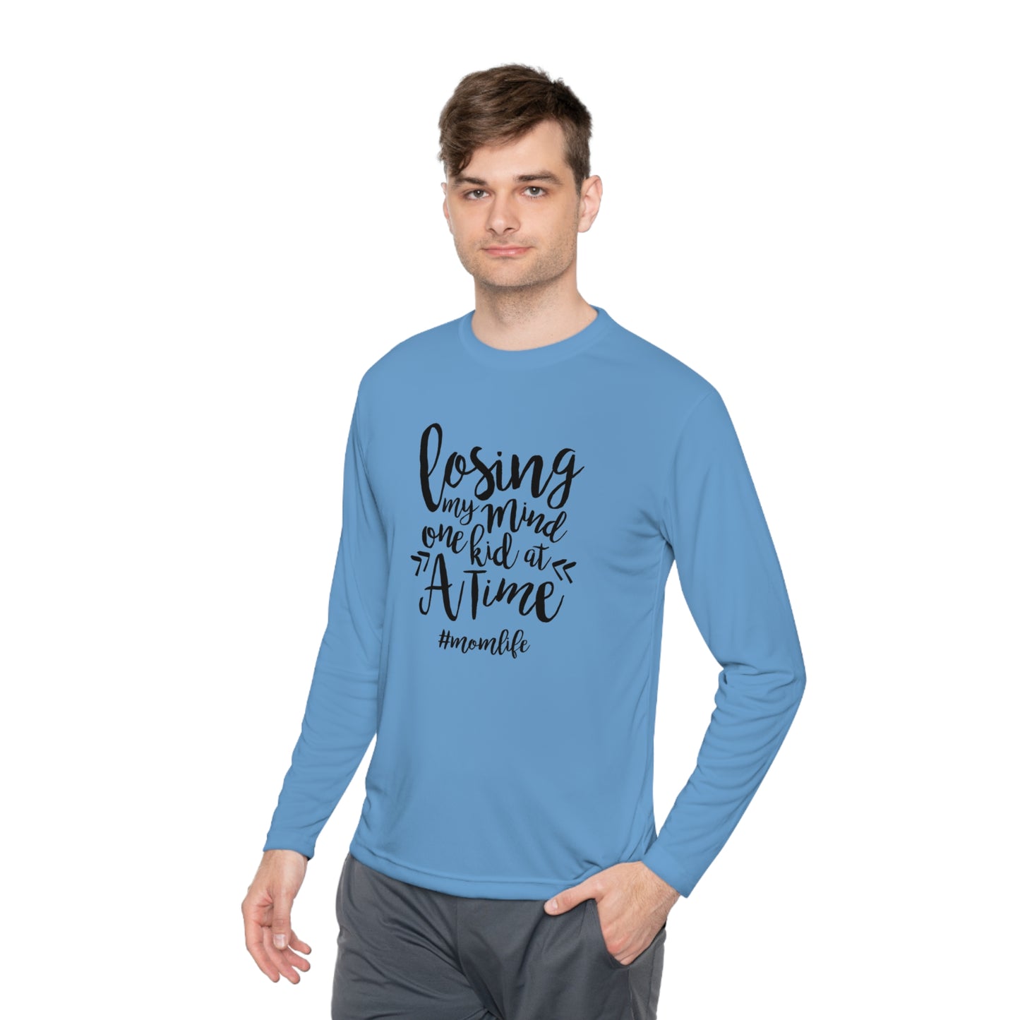 Losing my mind, one kid at a time- Unisex Lightweight Long Sleeve Tee