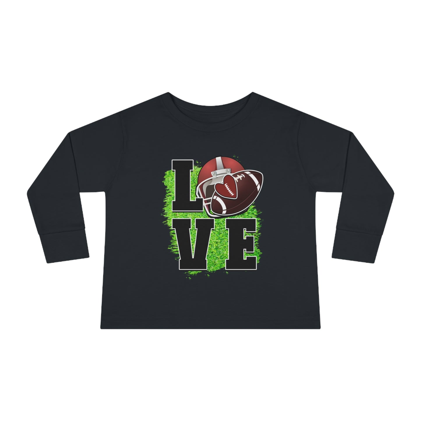 I love football-Toddler Long Sleeve Tee