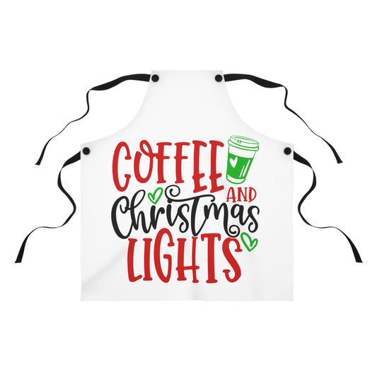 Coffee and Christmas Lights- Apron (AOP)